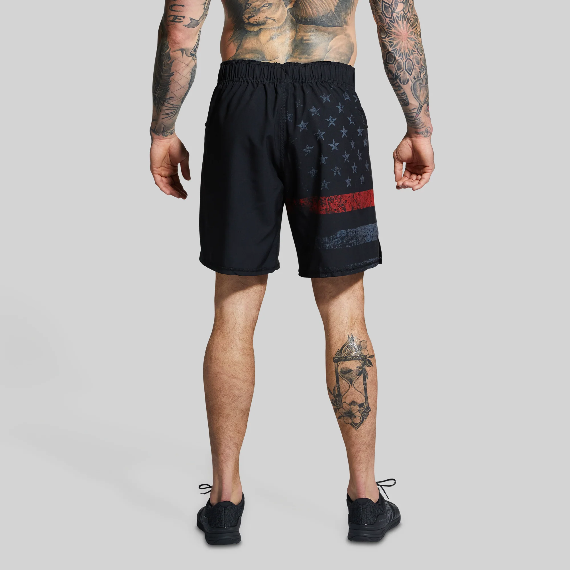 American Defender Short Velcro 3.0 (Thin Red Line Gunmetal) - Image 3
