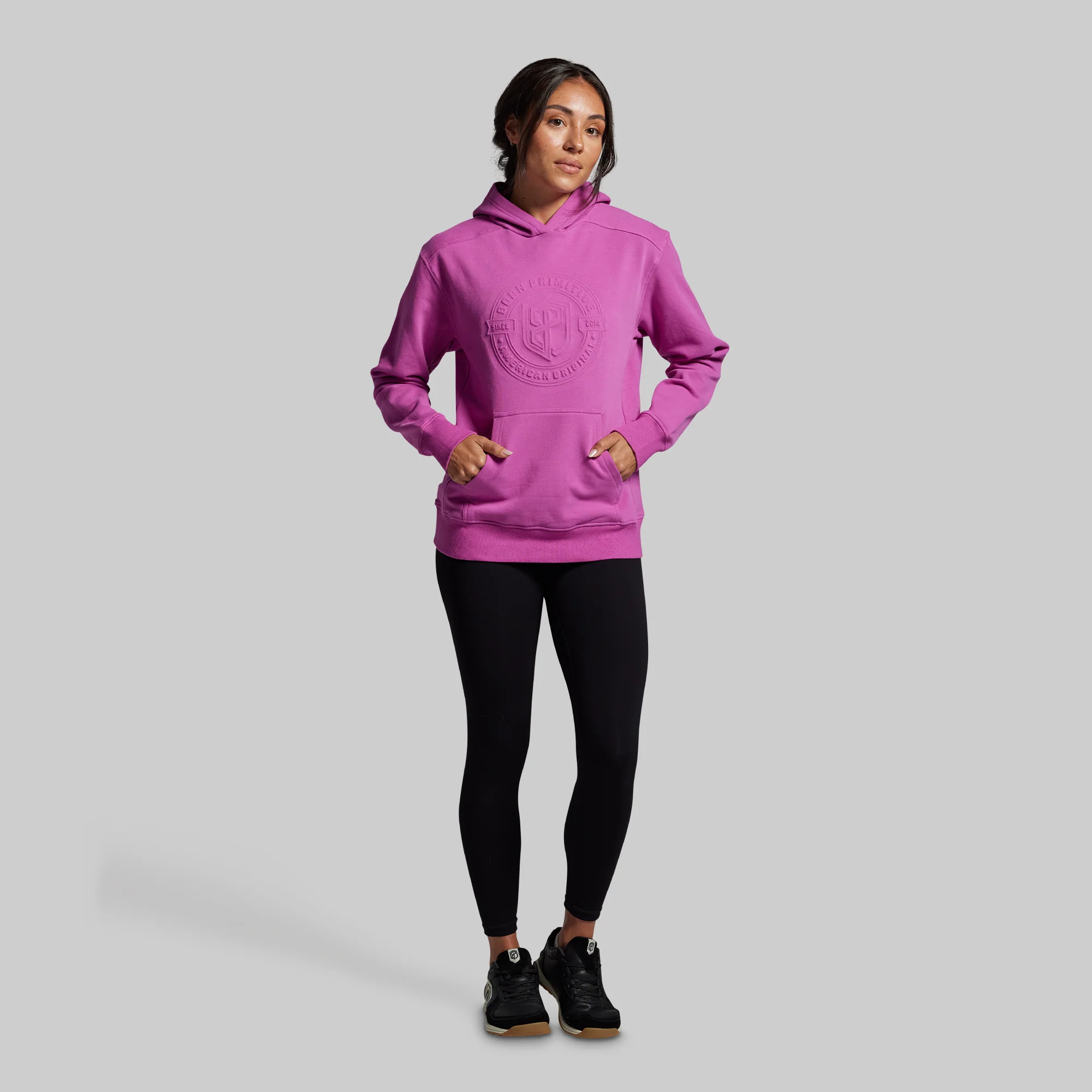 American Original Embossed Women's Unmatched Hoodie (Viola) - Image 5