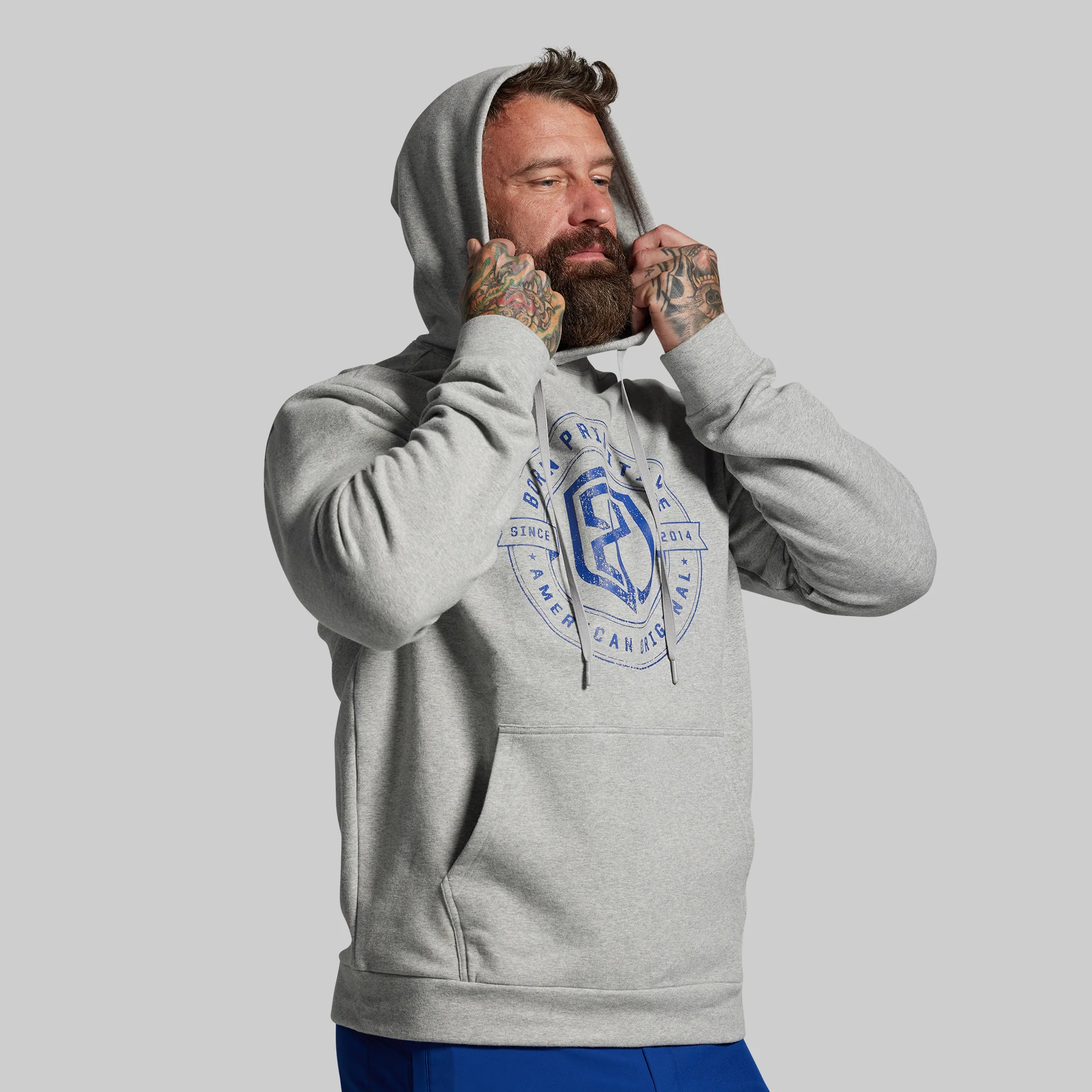 American Original Men's Unmatched Hoodie (Heather Grey) - Image 5