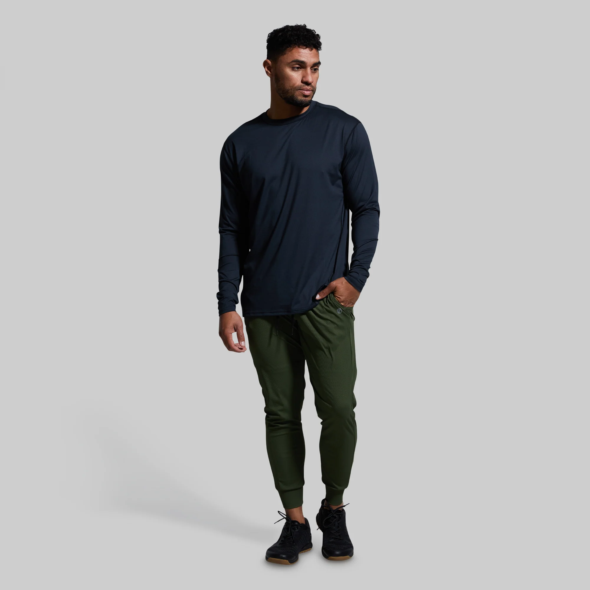 Athleisure Long Sleeve Crew (Black) - Image 3