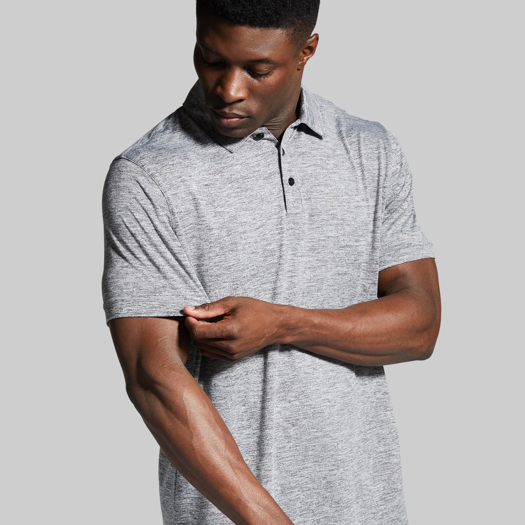 Athleisure Polo (Heather Grey) - Image 3