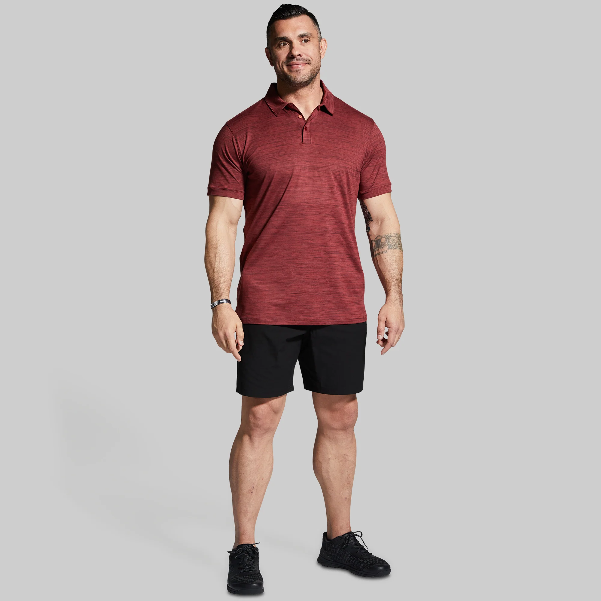 Athleisure Polo (Maroon) - Image 3