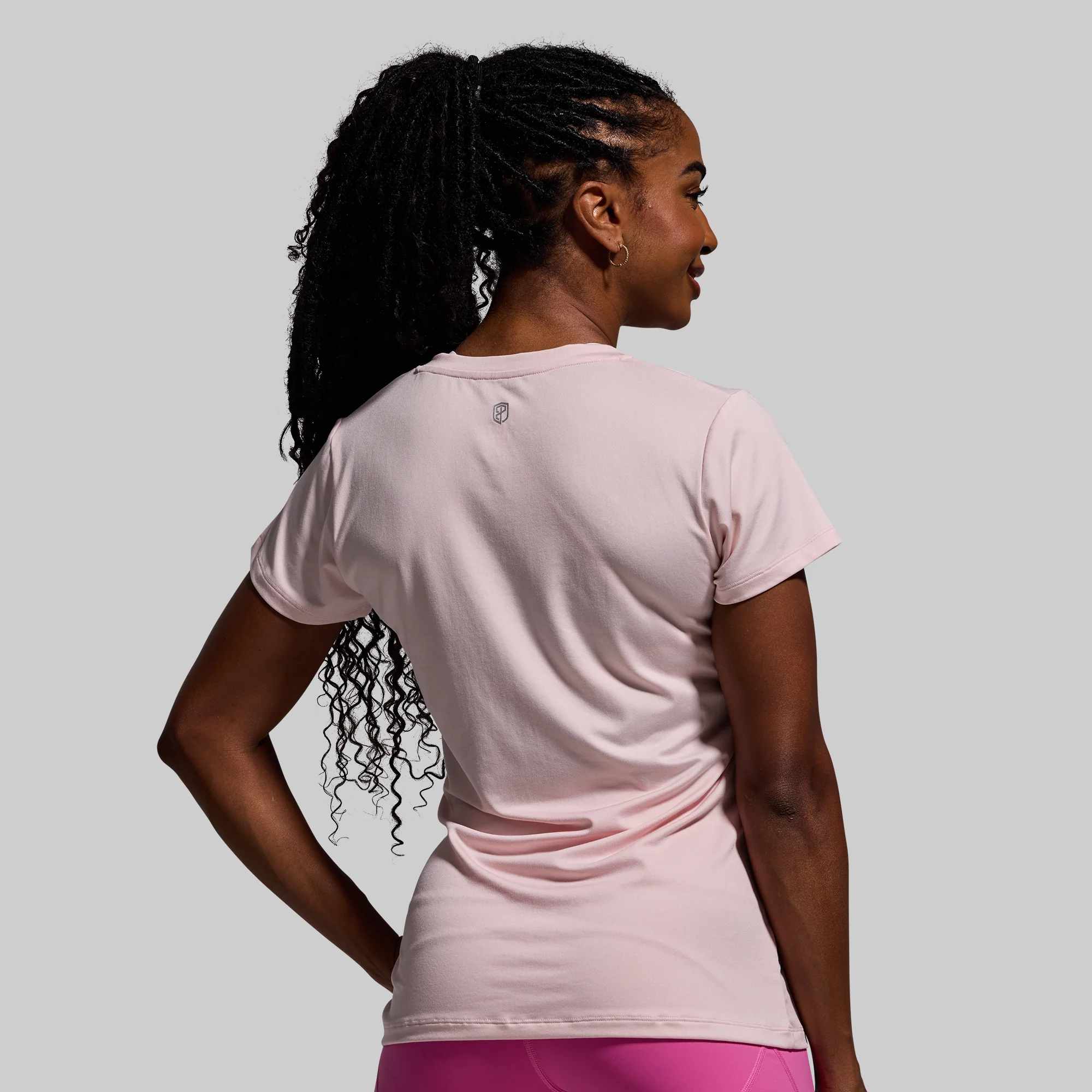 Athleisure Short Sleeve V-Neck (Peachskin) - Image 2