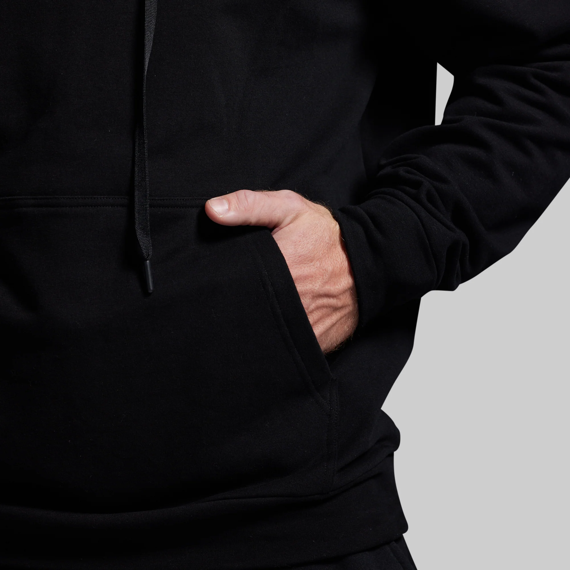 BP Classic Men's Unmatched Hoodie (Black) - Image 4