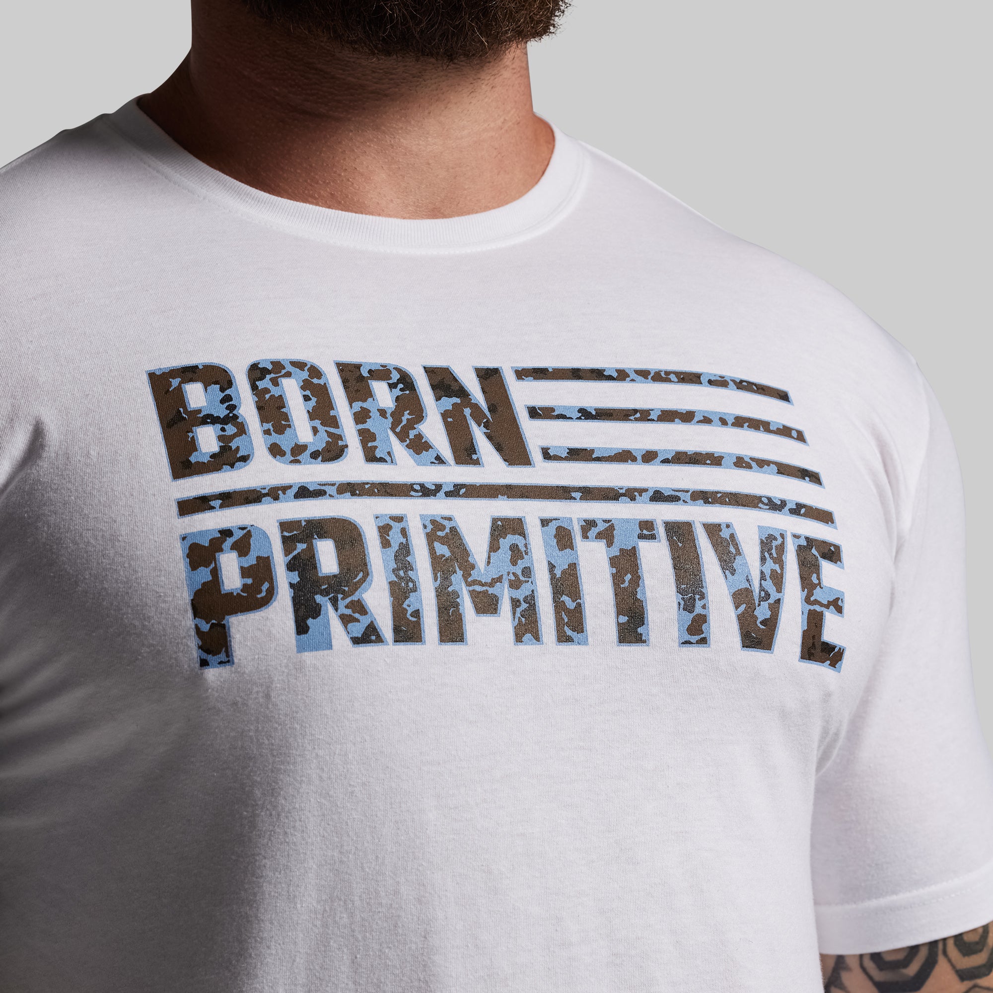 BP Flag Tee (White/Speckle) - Image 3