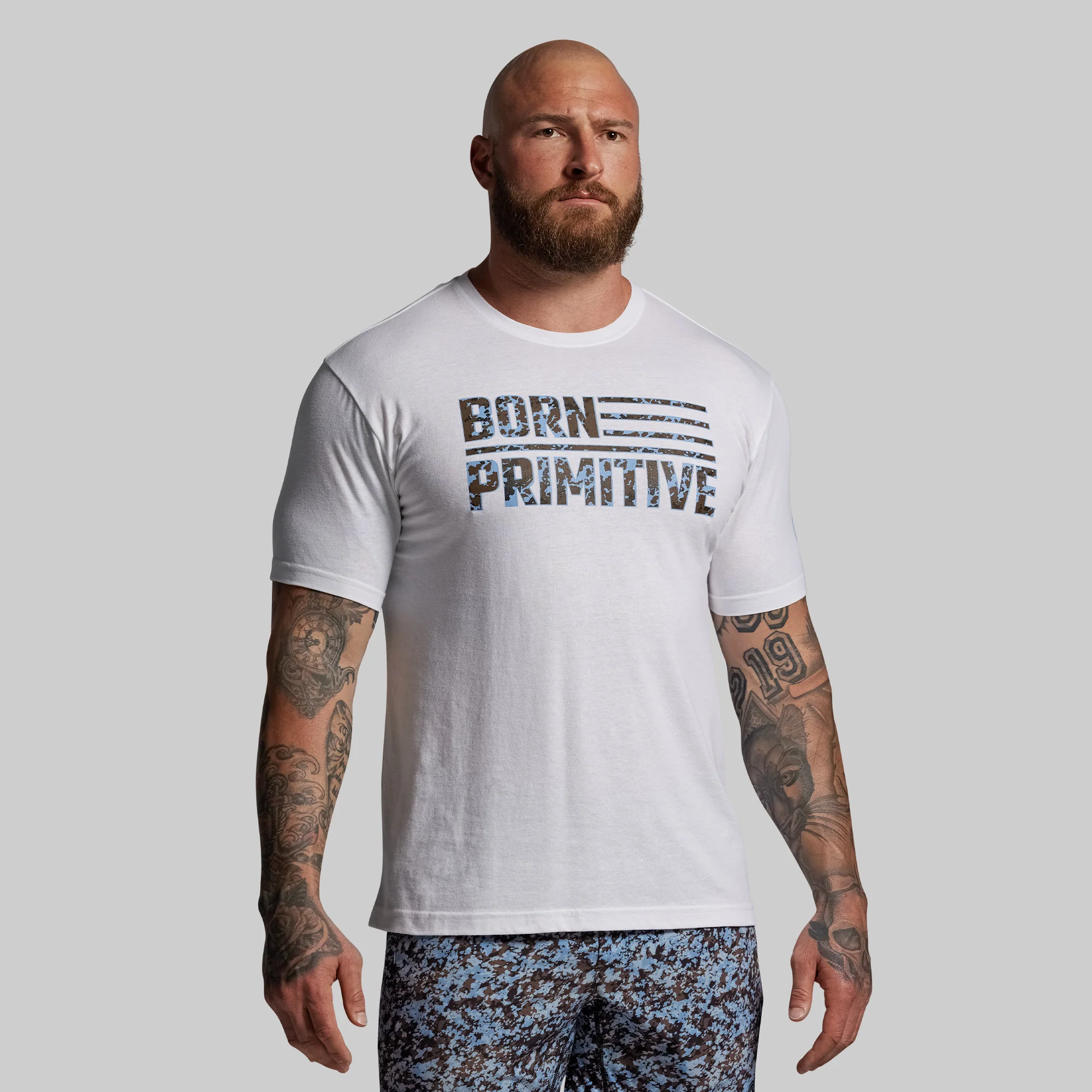 BP Flag Tee (White/Speckle) - Image 5