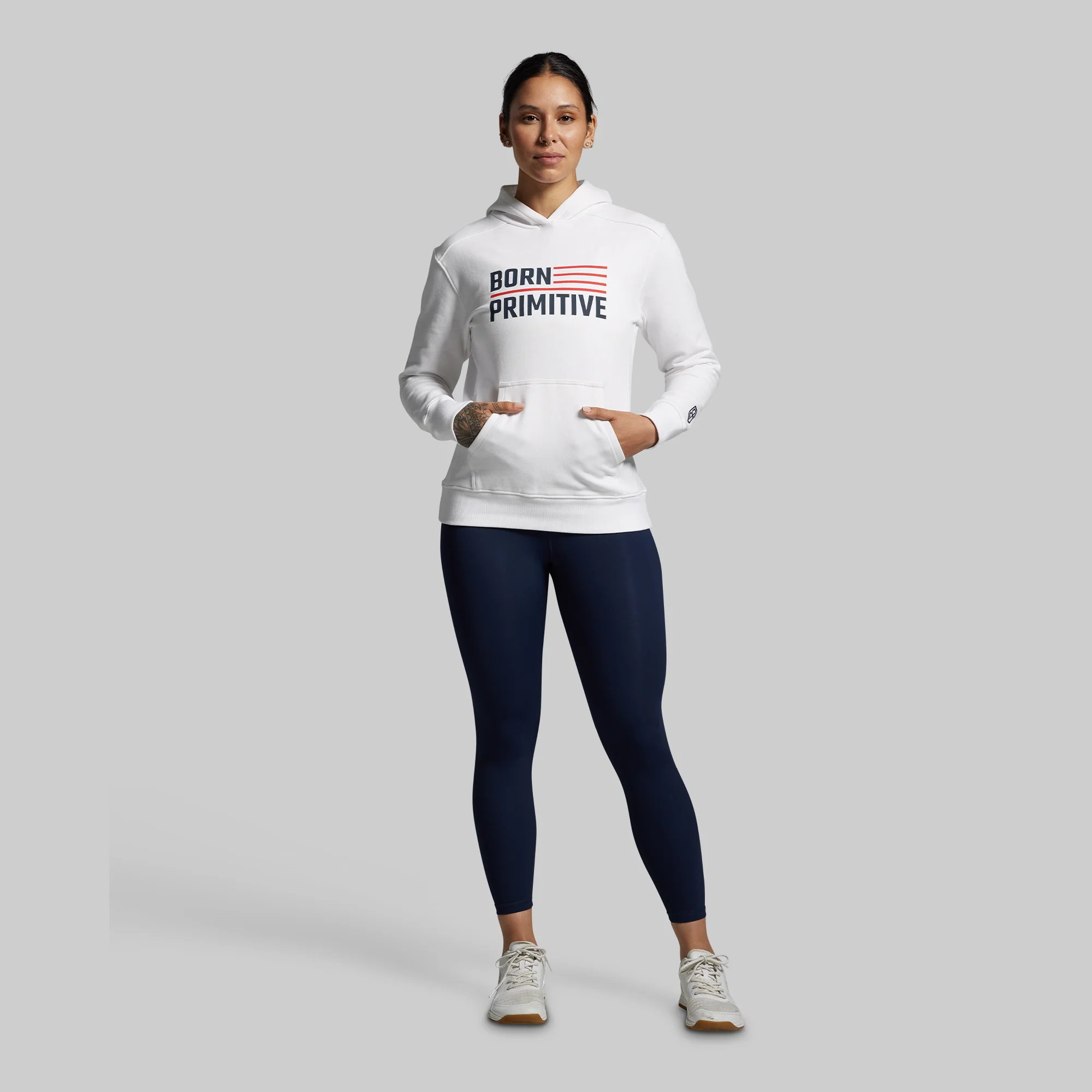 BP Flag Women's Unmatched Hoodie (White) - Image 6
