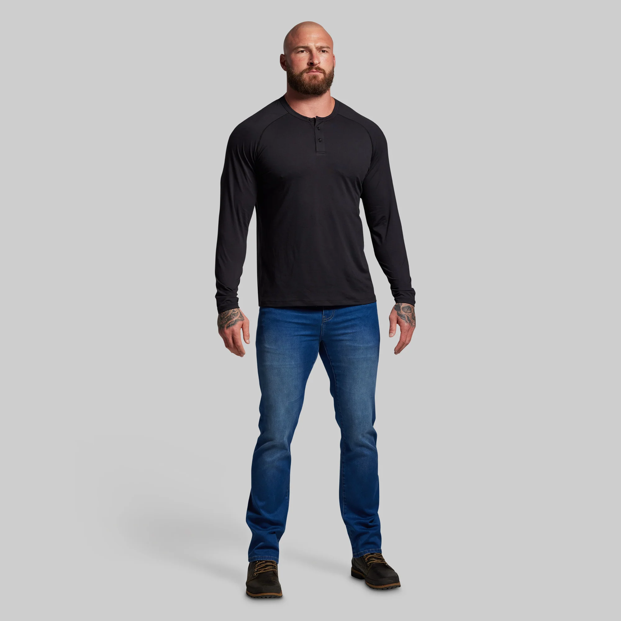 BP Premium Basic Henley (Black) - Image 4