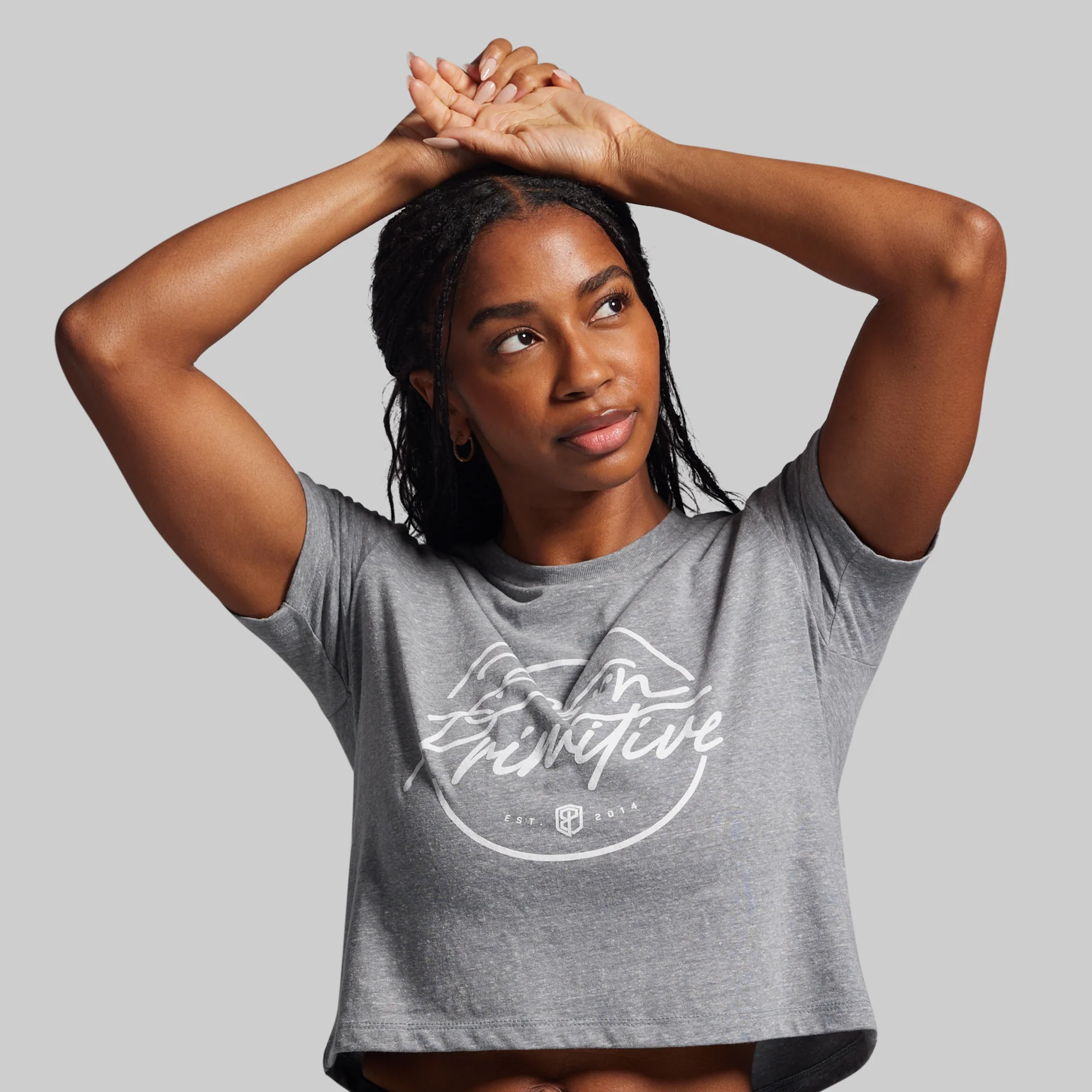 BP Retro Crop Tee (Heather Grey) - Image 3