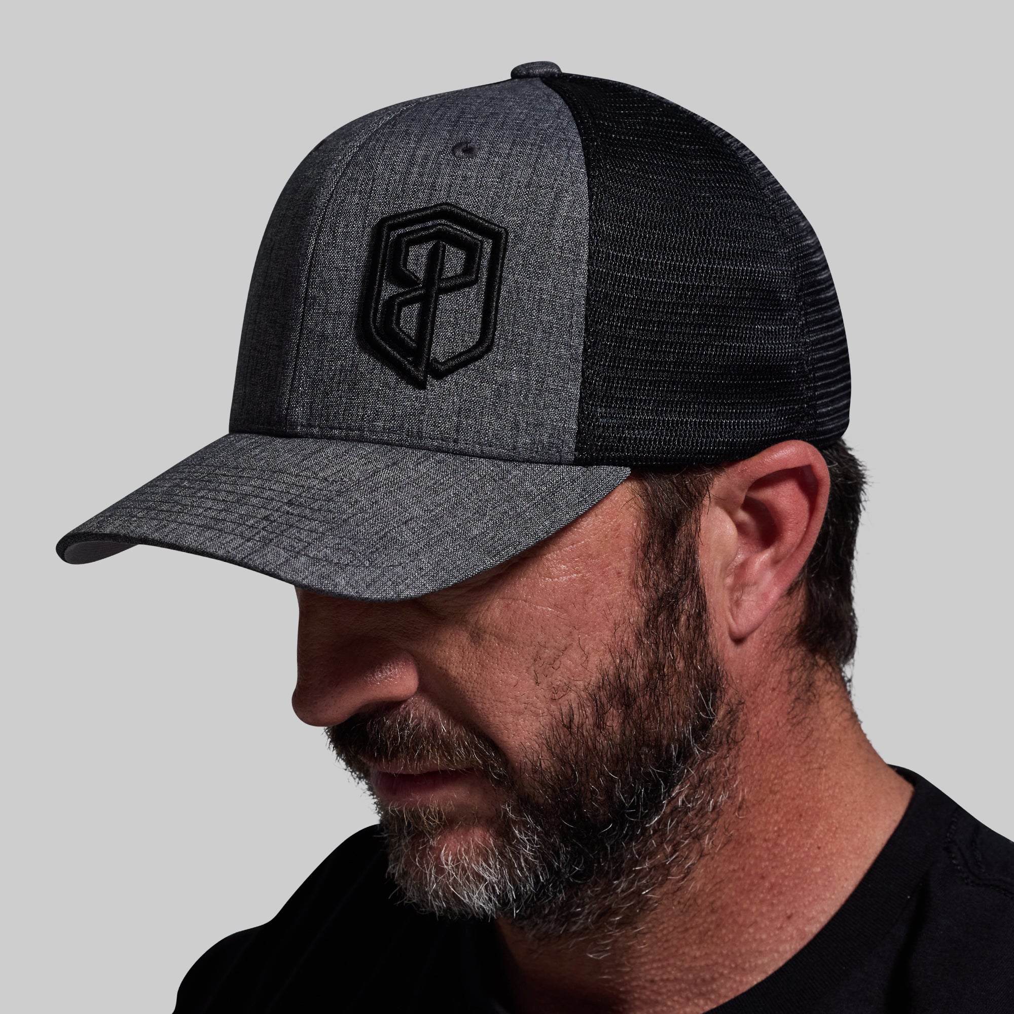 BP Two-Tone Trucker Hat (Charcoal/Black) - Image 2