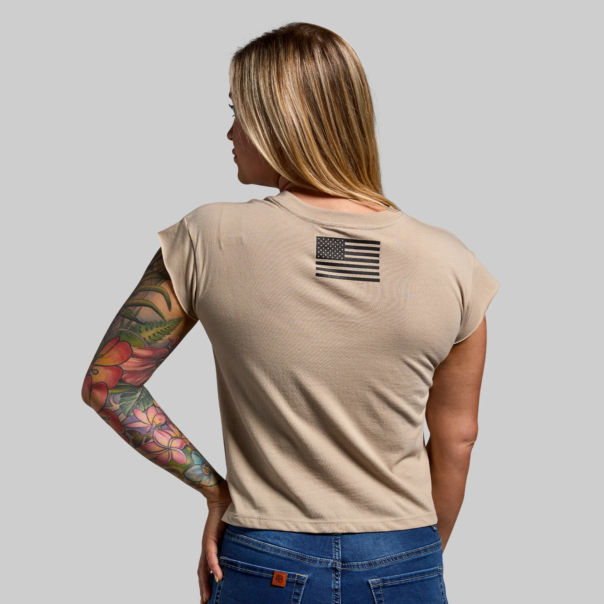 Brand Muscle Tee (Tan) - Image 2