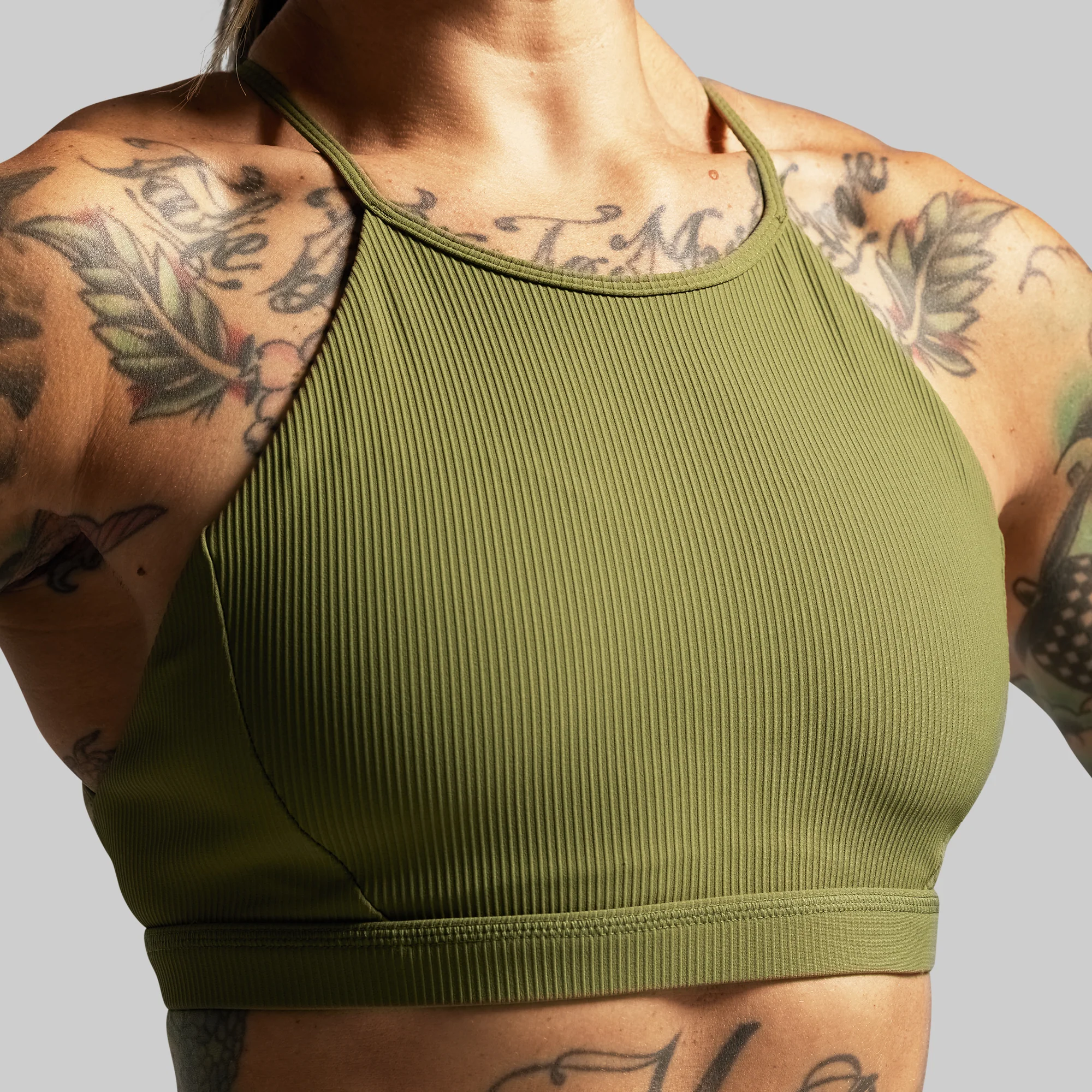 Break the Limits Sports Bra (Army Green) - Image 3