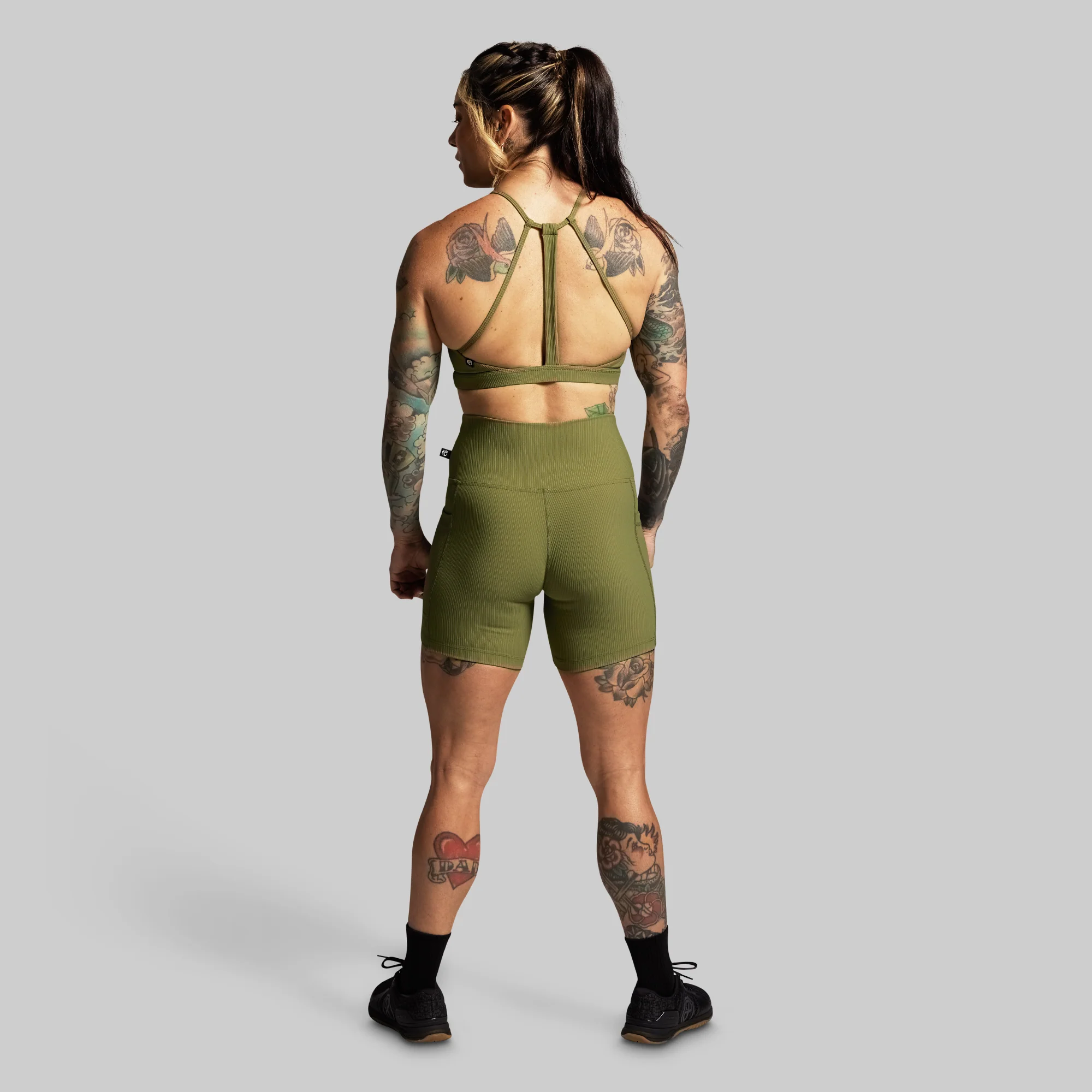 Break the Limits Sports Bra (Army Green) - Image 5