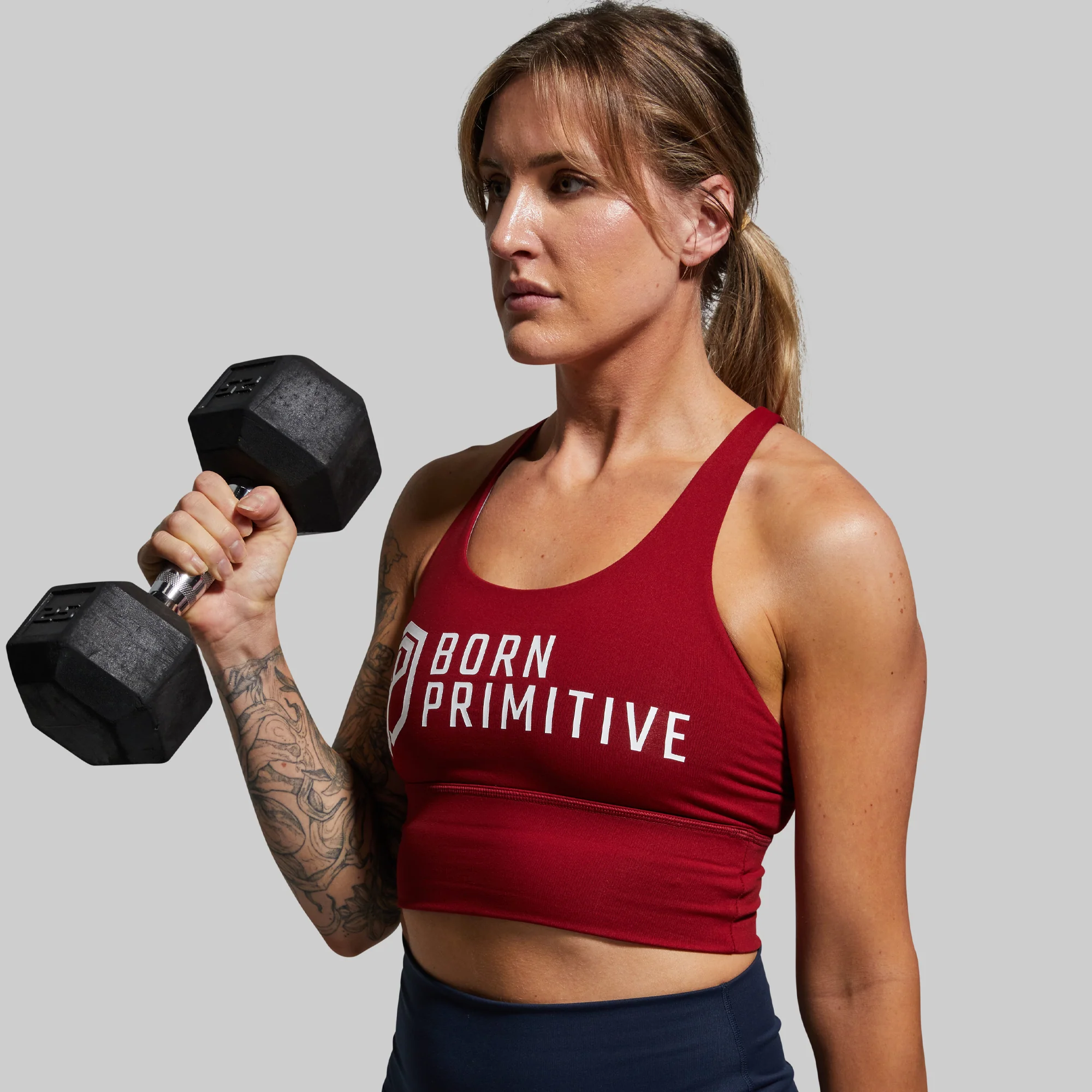 Crossfire Original Sports Bra (Brand Strength-Wine) - Image 3