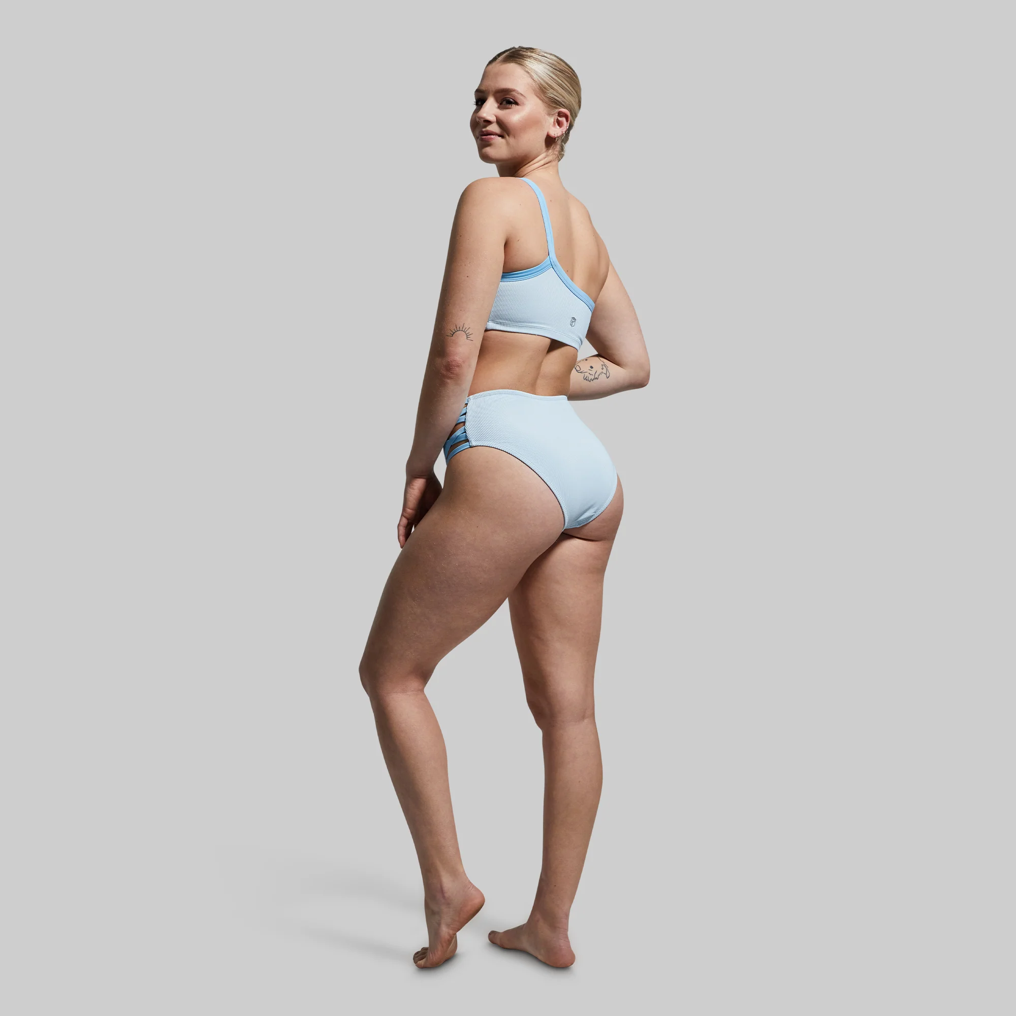 Deep End Bikini Top (Angel Blue Ribbed) - Image 8