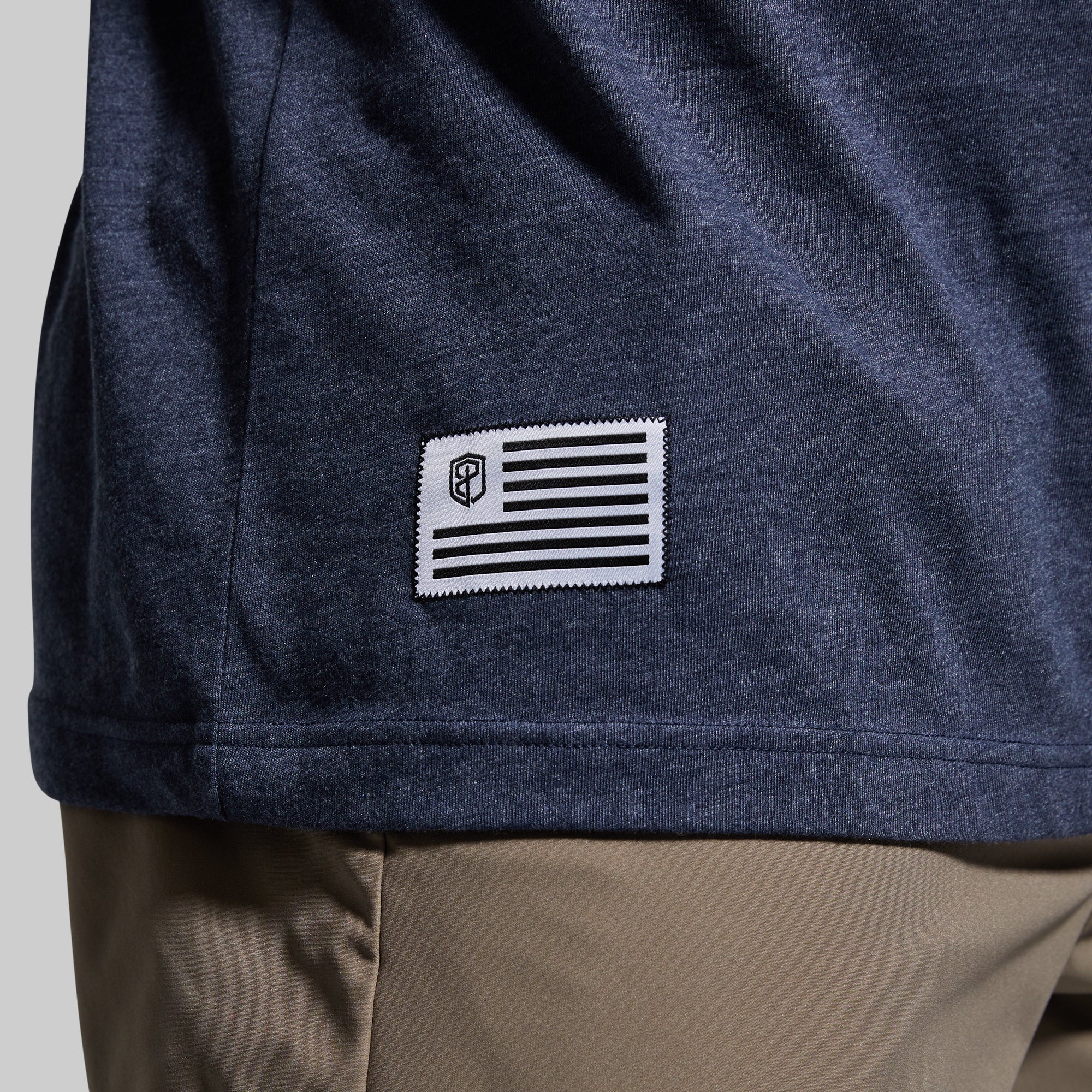 Don't Give Up The Ship Tee (Heather Navy) - Image 4