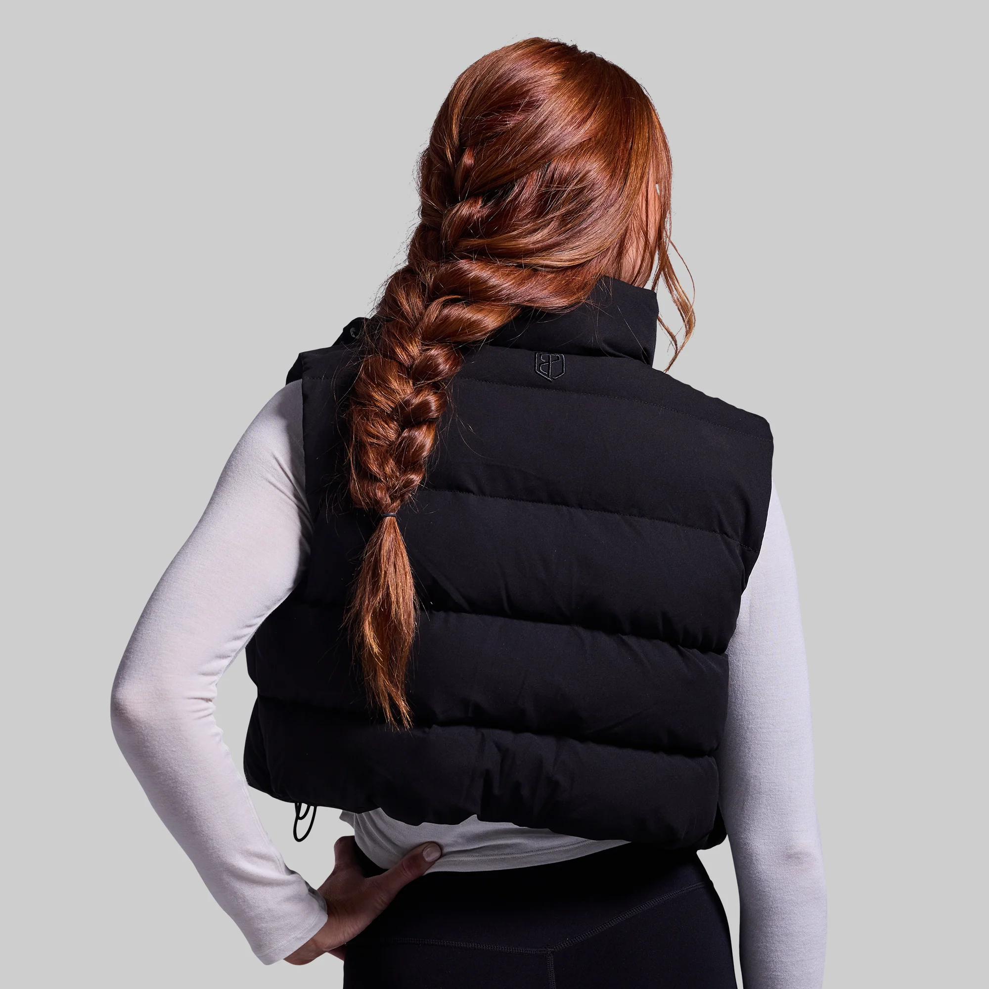 Fireside Cropped Puffer Vest (Black) - Image 3