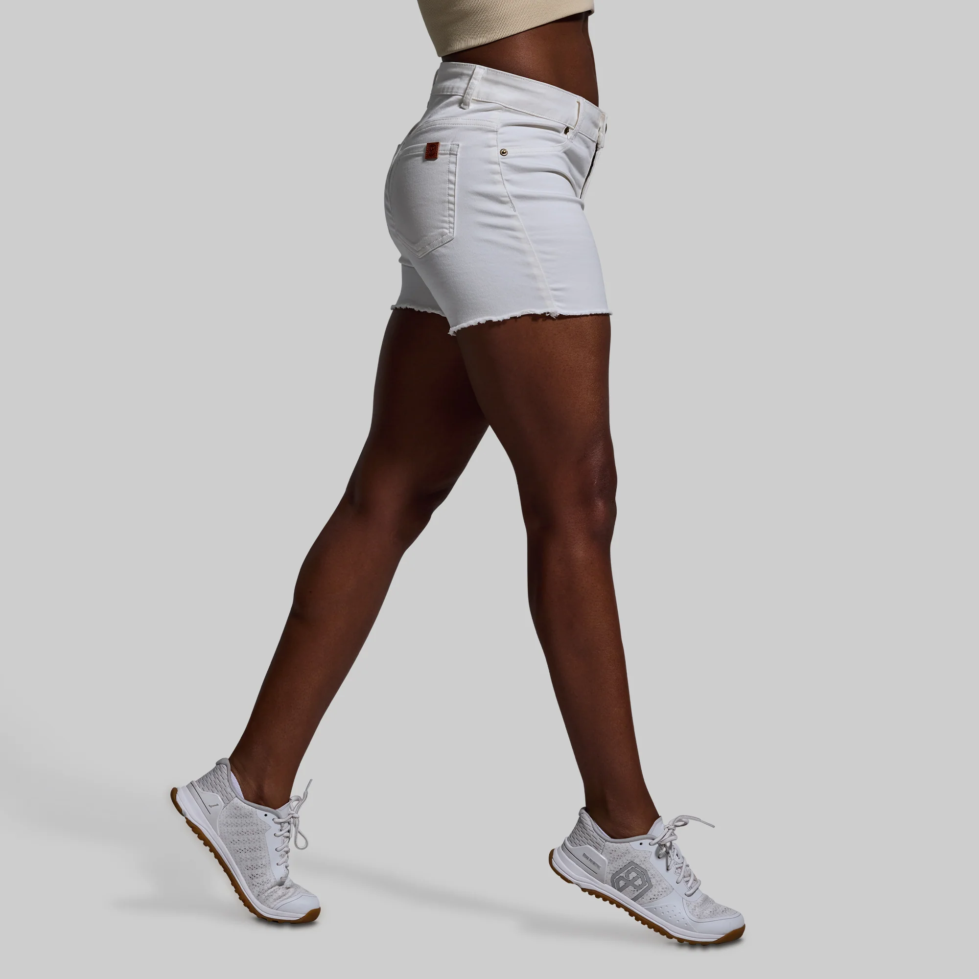FLEX Stretchy Jean Short (White) - Image 5