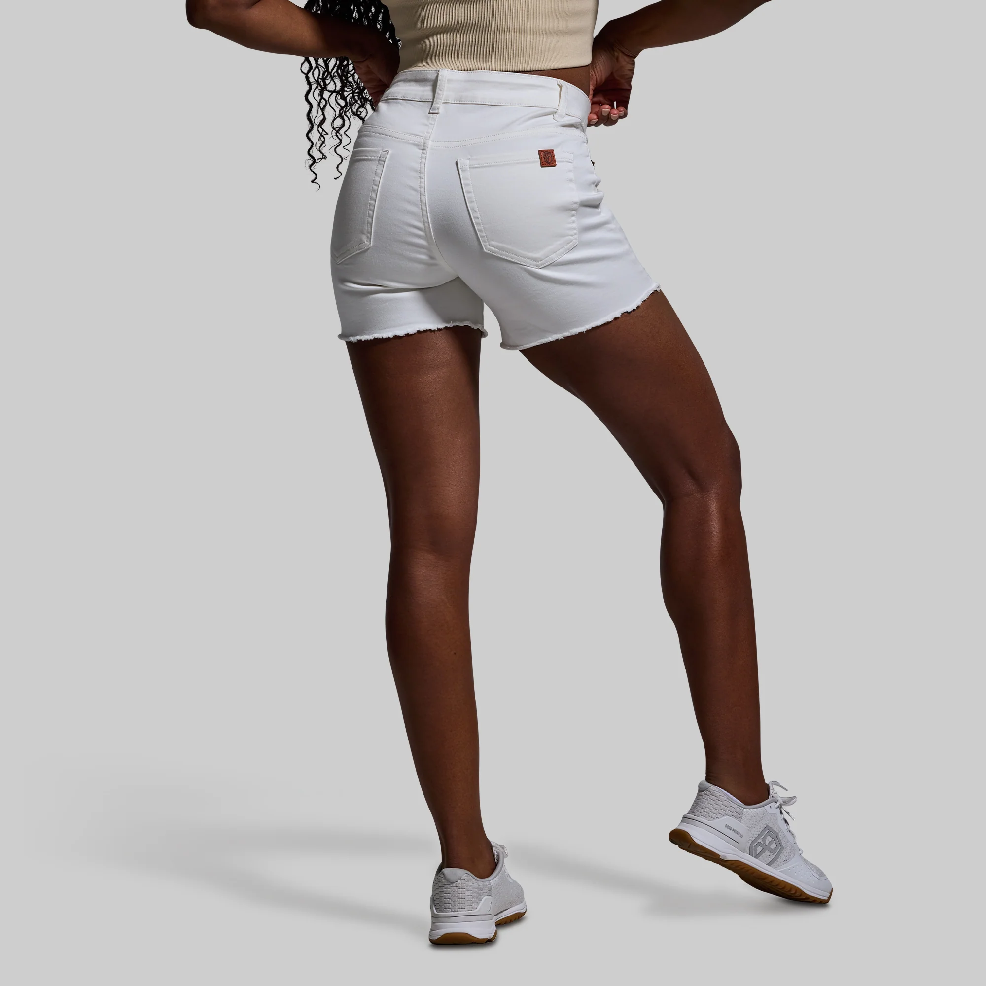 FLEX Stretchy Jean Short (White) - Image 6