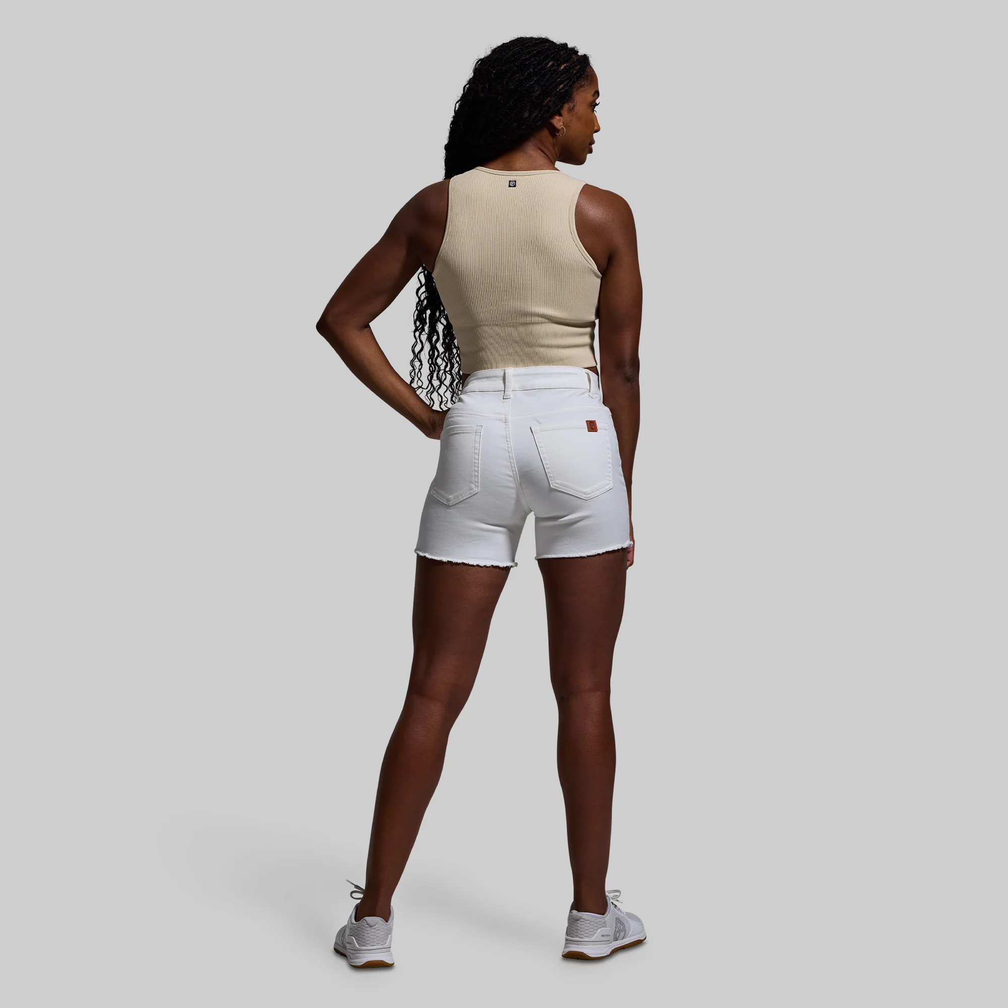 FLEX Stretchy Jean Short (White) - Image 7