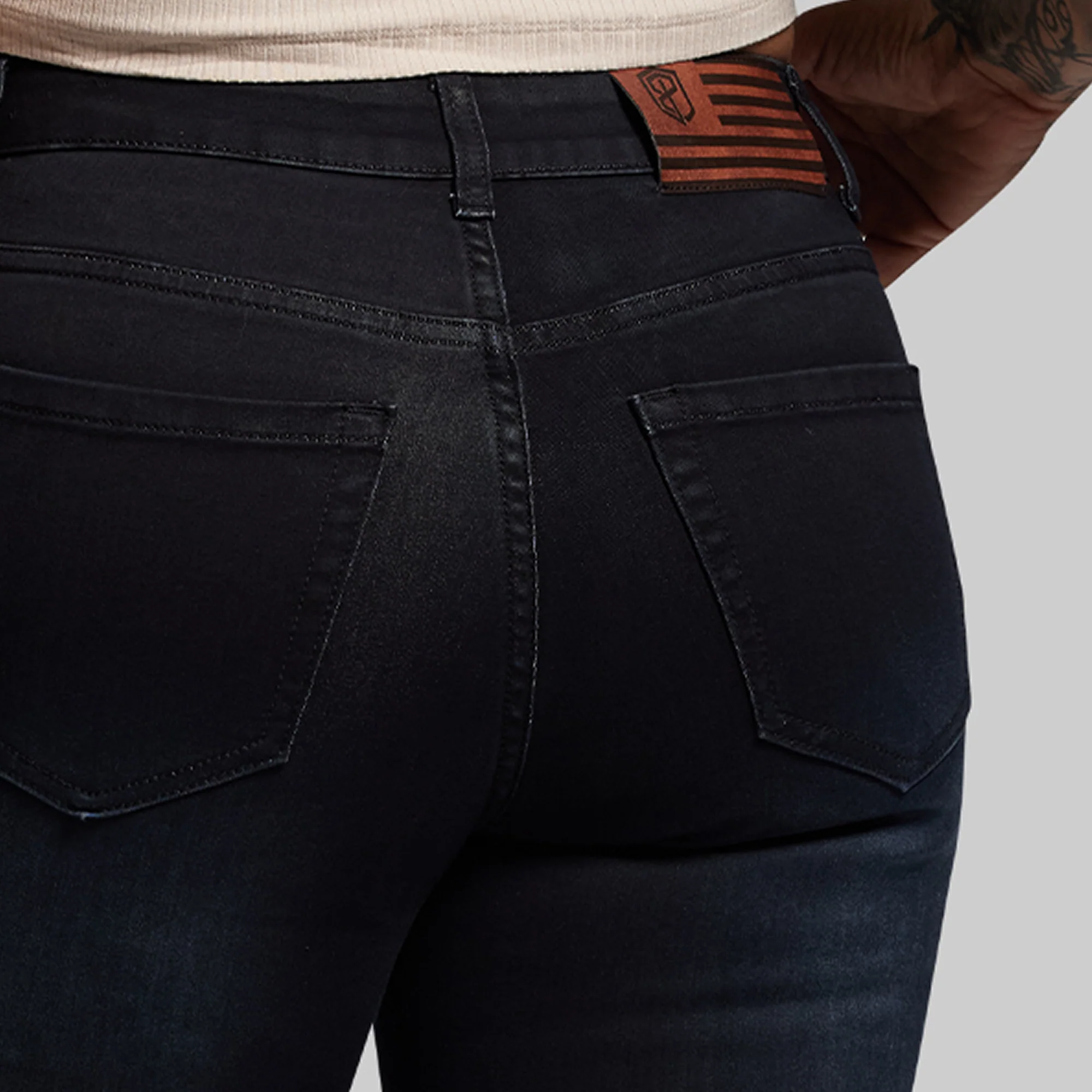 FLEX Stretchy Mid-Rise Boot Cut Jean (Black) - Image 6