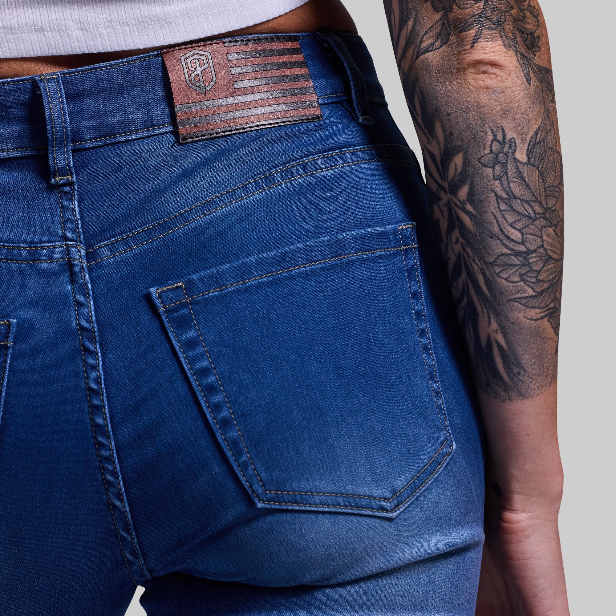 FLEX Stretchy Mid-Rise Boot Cut Jean (Mid Wash) - Image 7