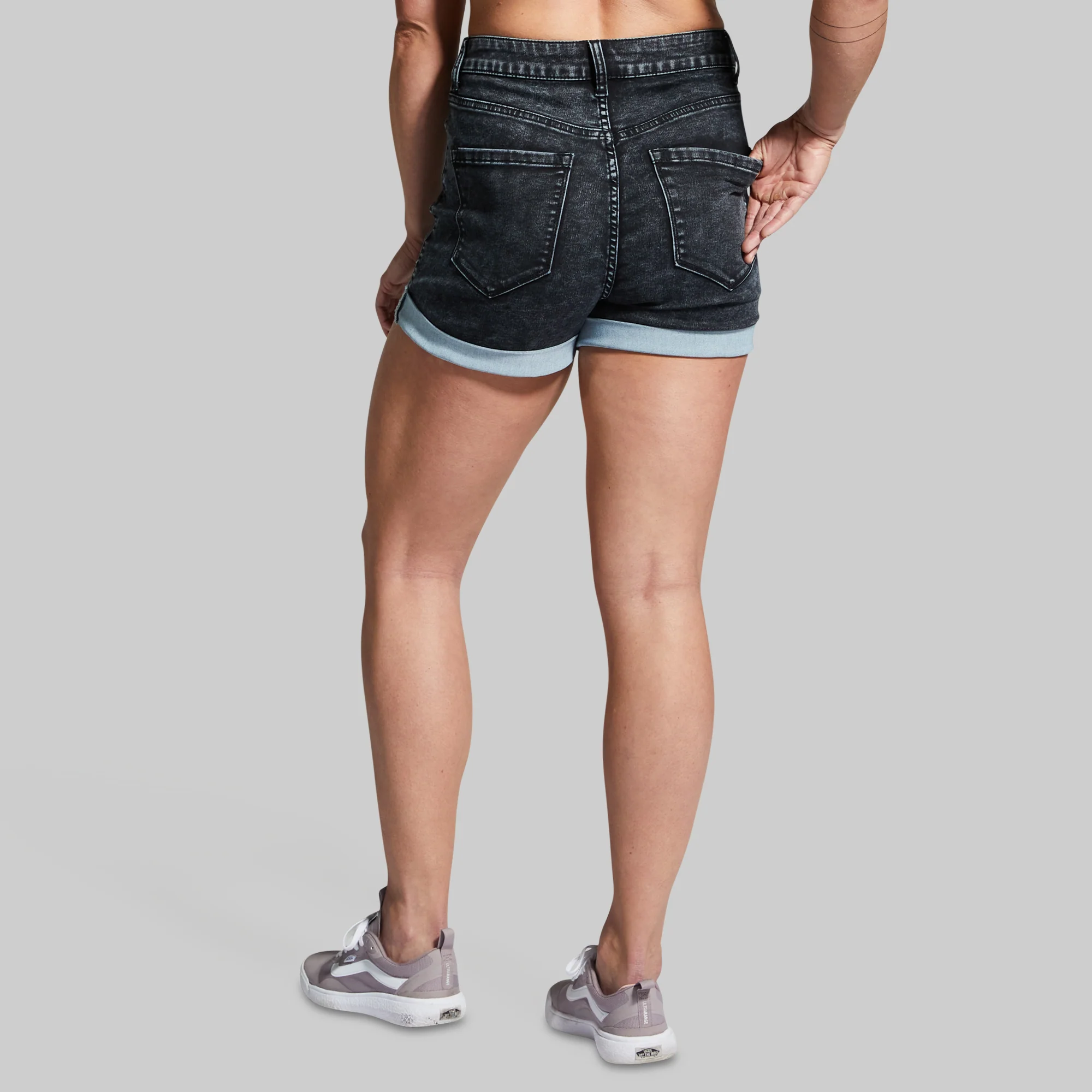 FLEX Stretchy Mom Jean Short (Black) - Image 5