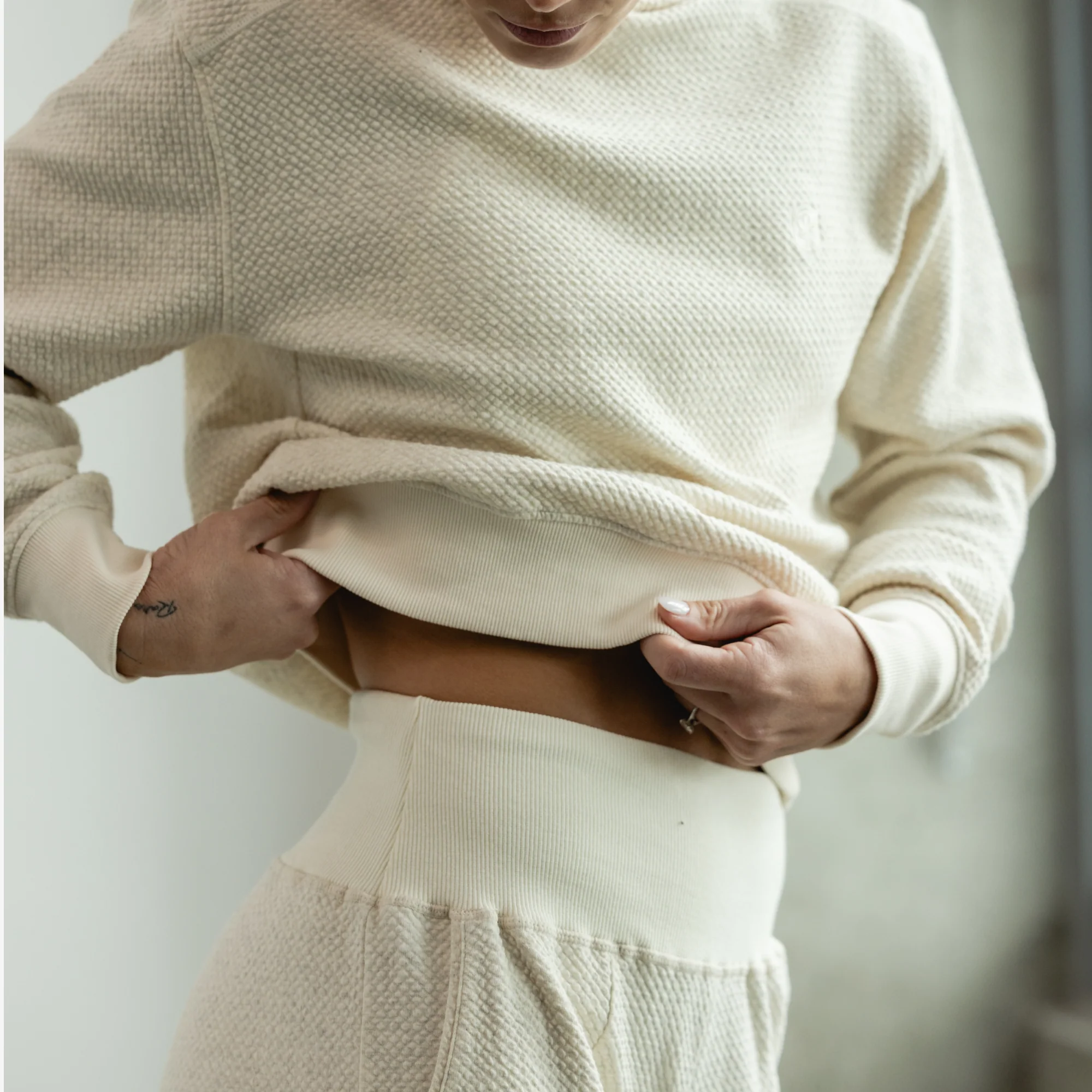Women's Cloud Jogger Set (Heather Oatmeal) - Image 3