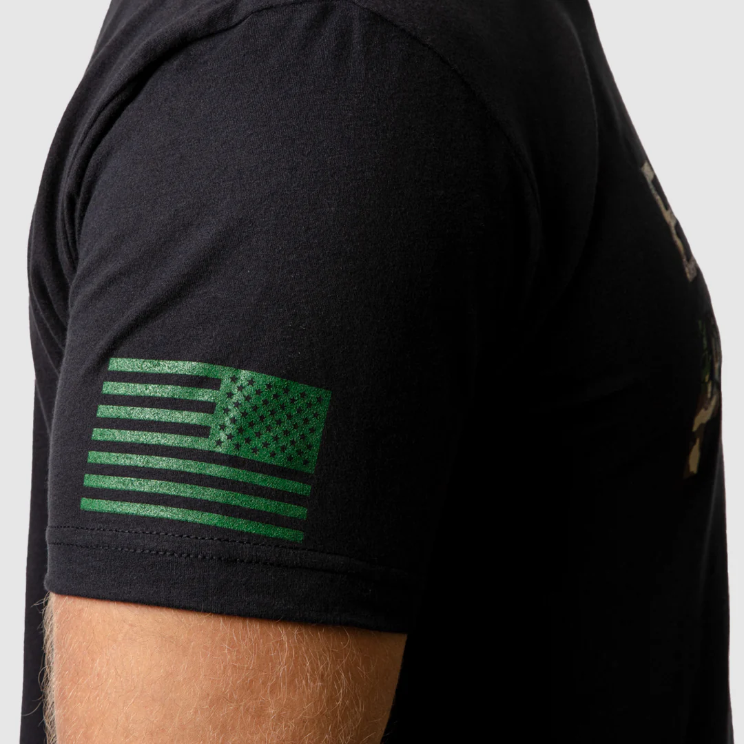 Hungriest Man Eats T-Shirt 2.0 (Woodland-Black) - Image 4