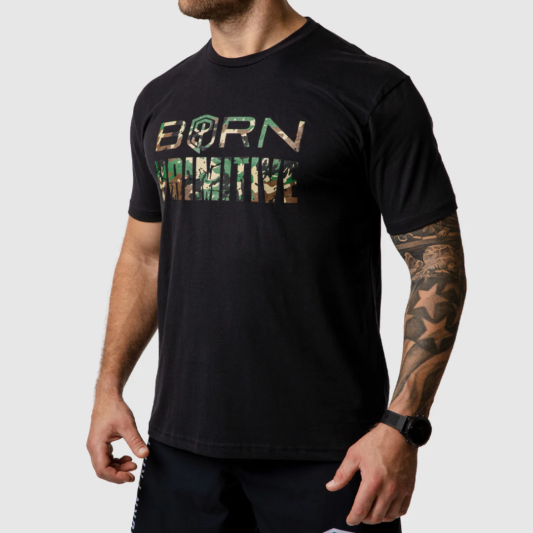 Hungriest Man Eats T-Shirt 2.0 (Woodland-Black) - Image 5
