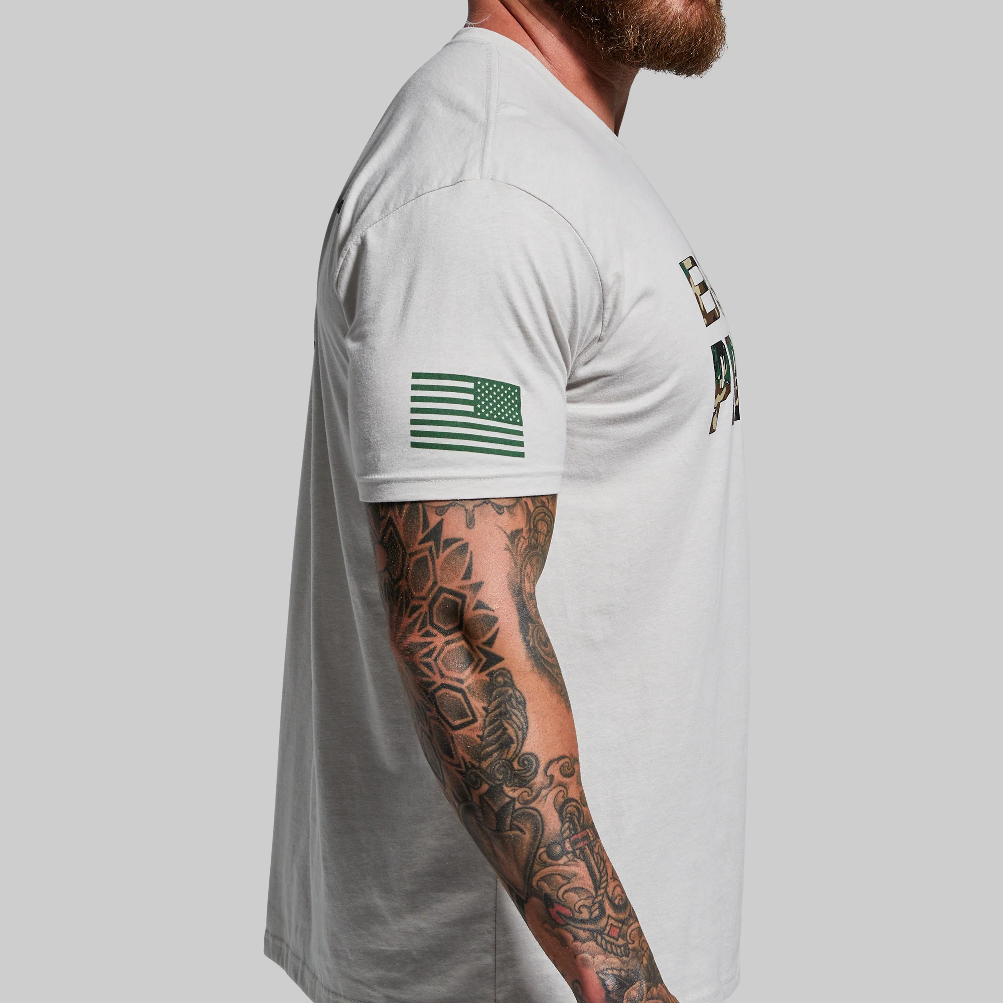 Hungriest Man Eats T-Shirt 2.0 (Woodland-Sand) - Image 3