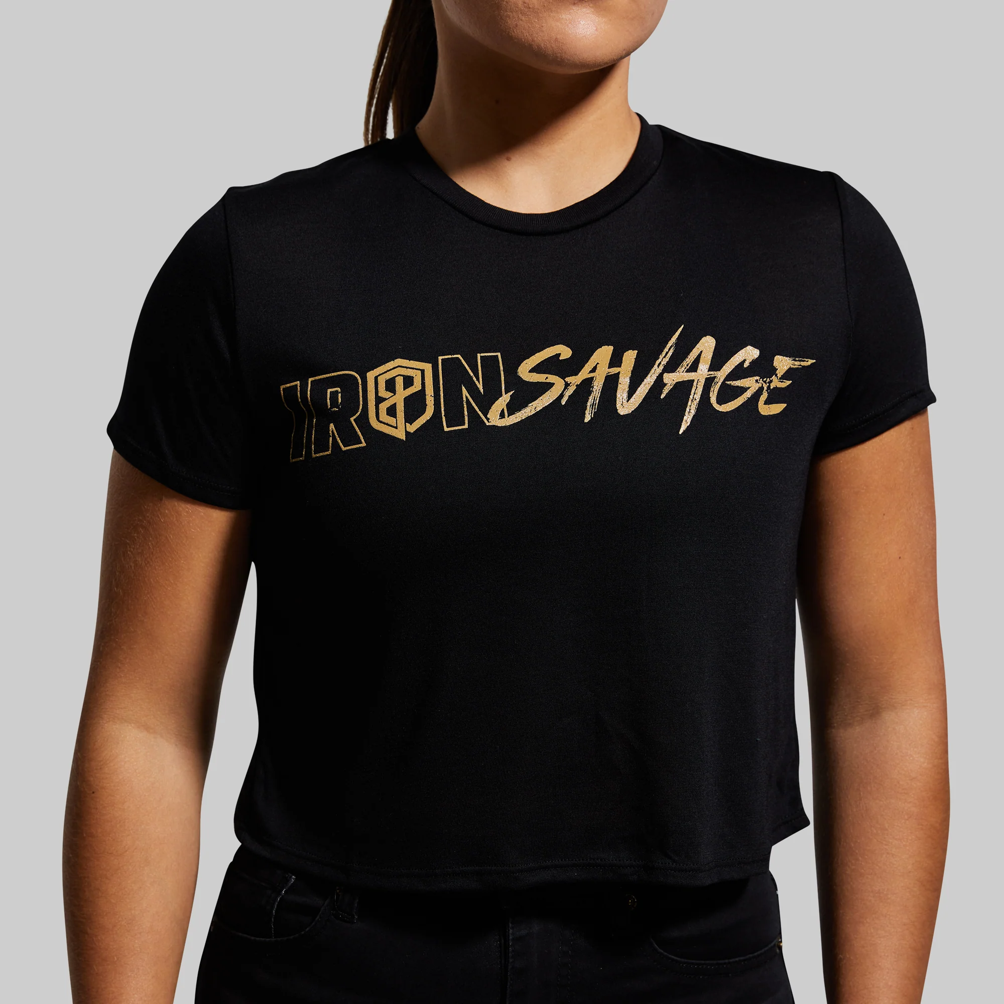 Iron Savage Crop Tee (Black) - Image 3