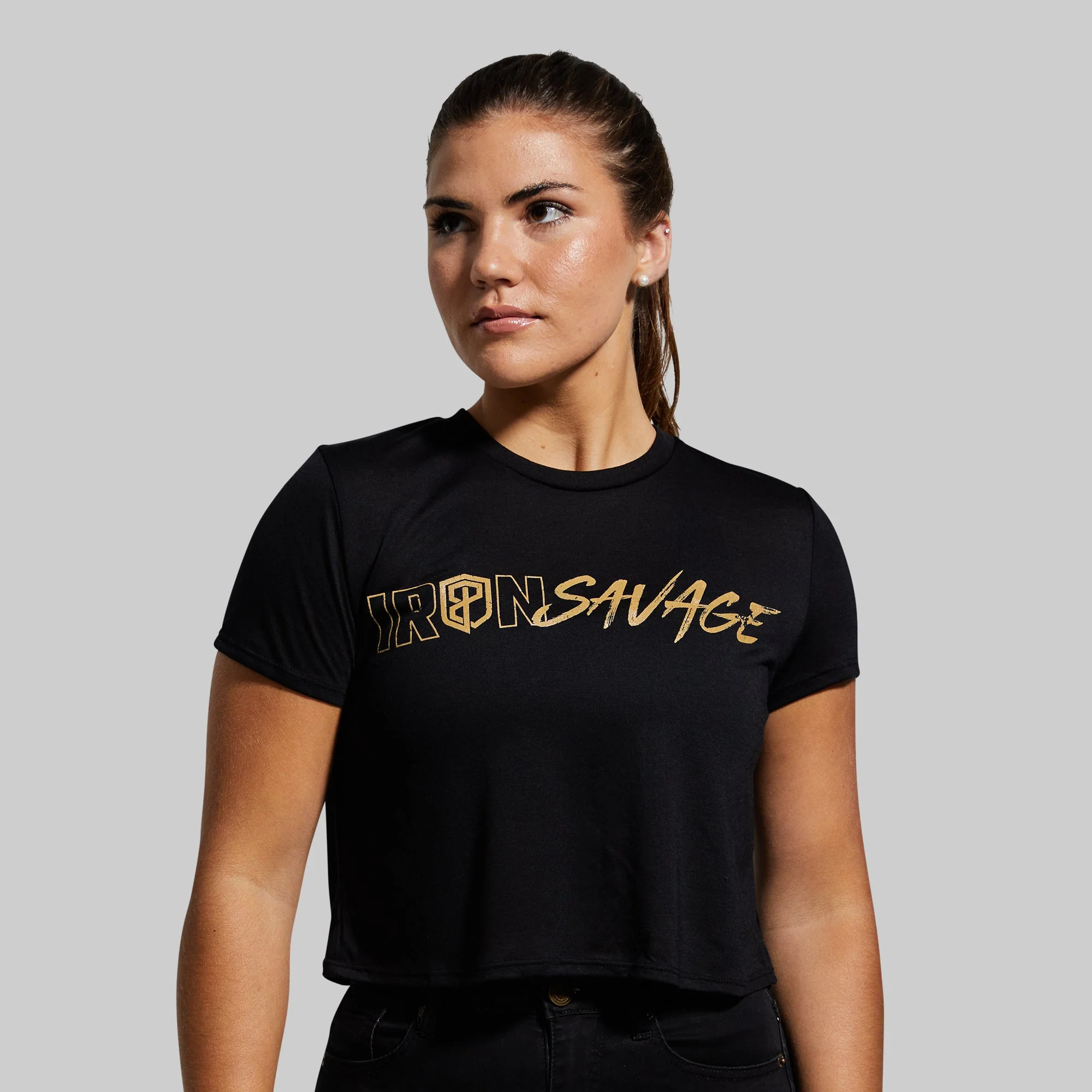 Iron Savage Crop Tee (Black) - Image 5