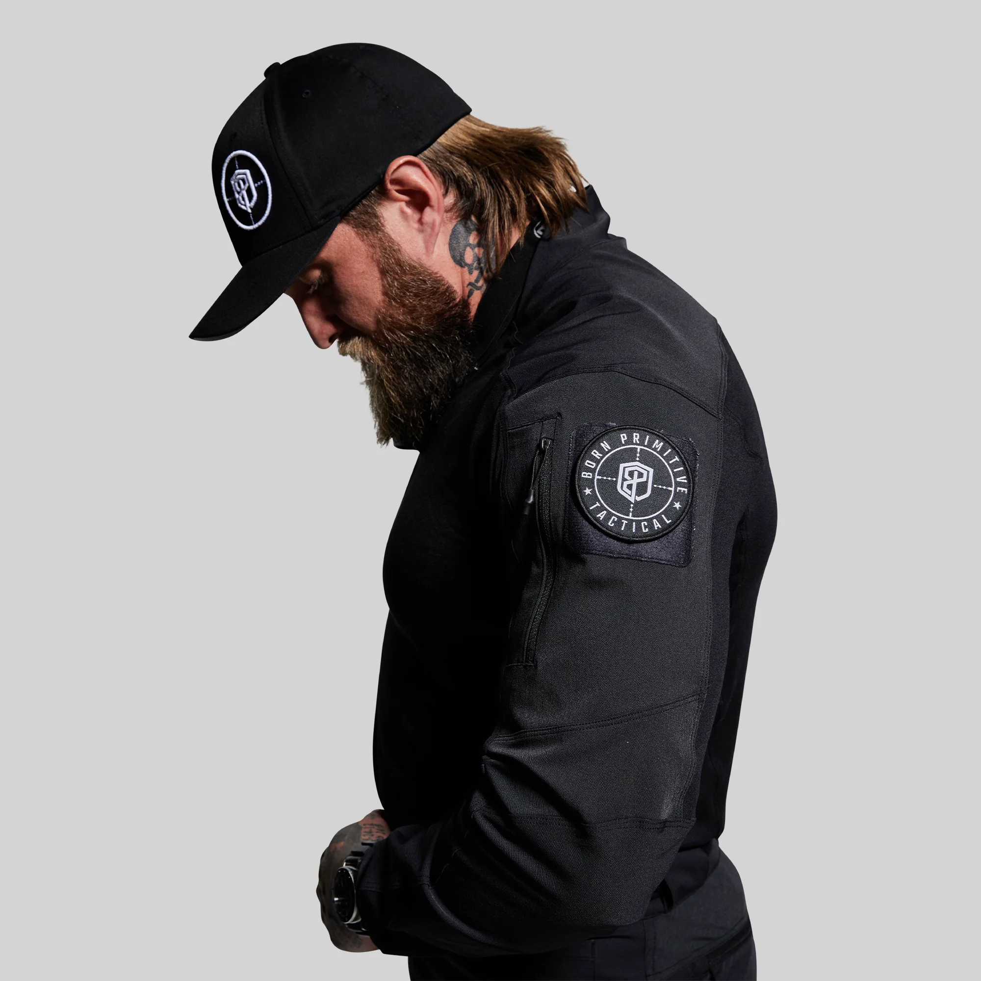 Long Sleeve Op Top (Black) - Image 2