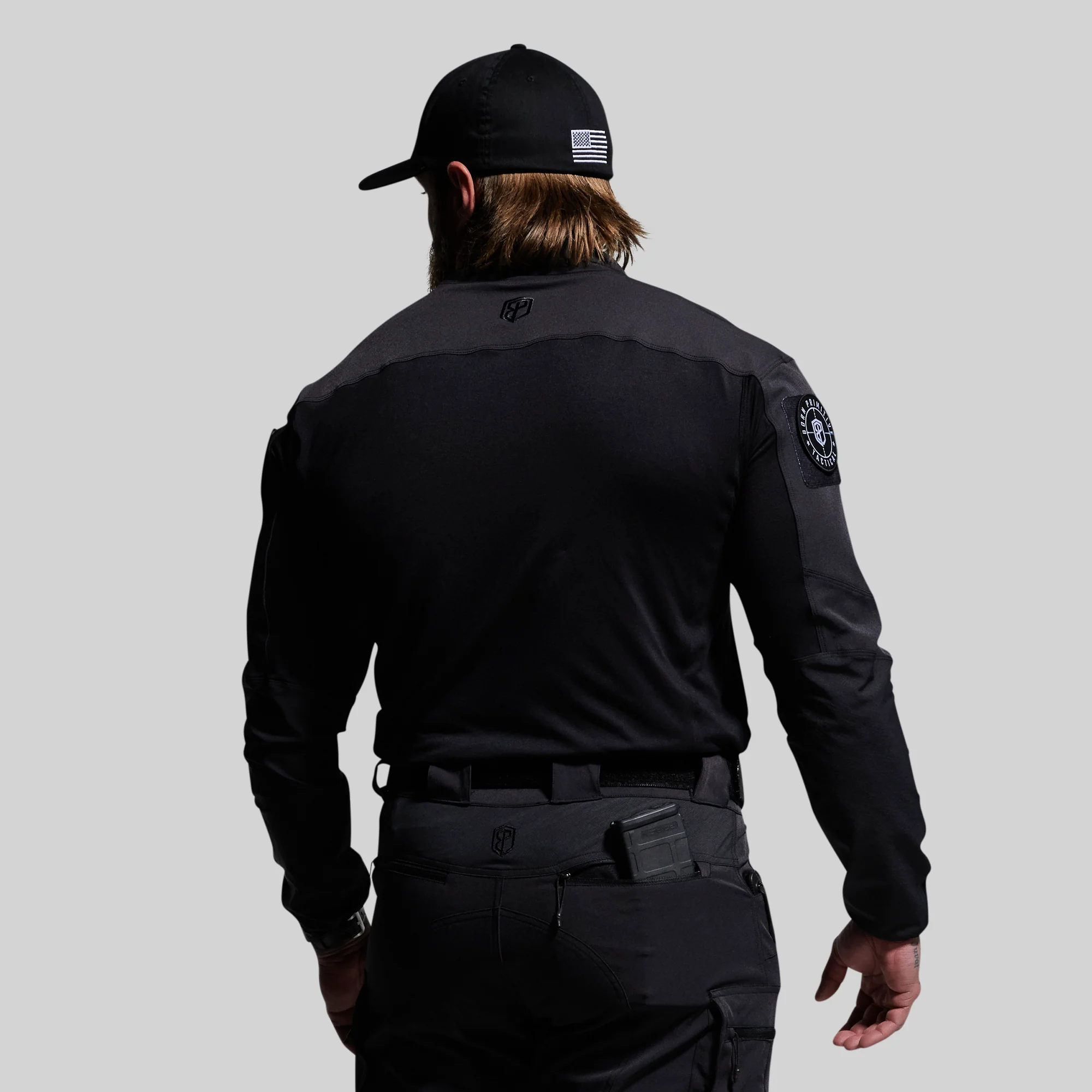 Long Sleeve Op Top (Black) - Image 3