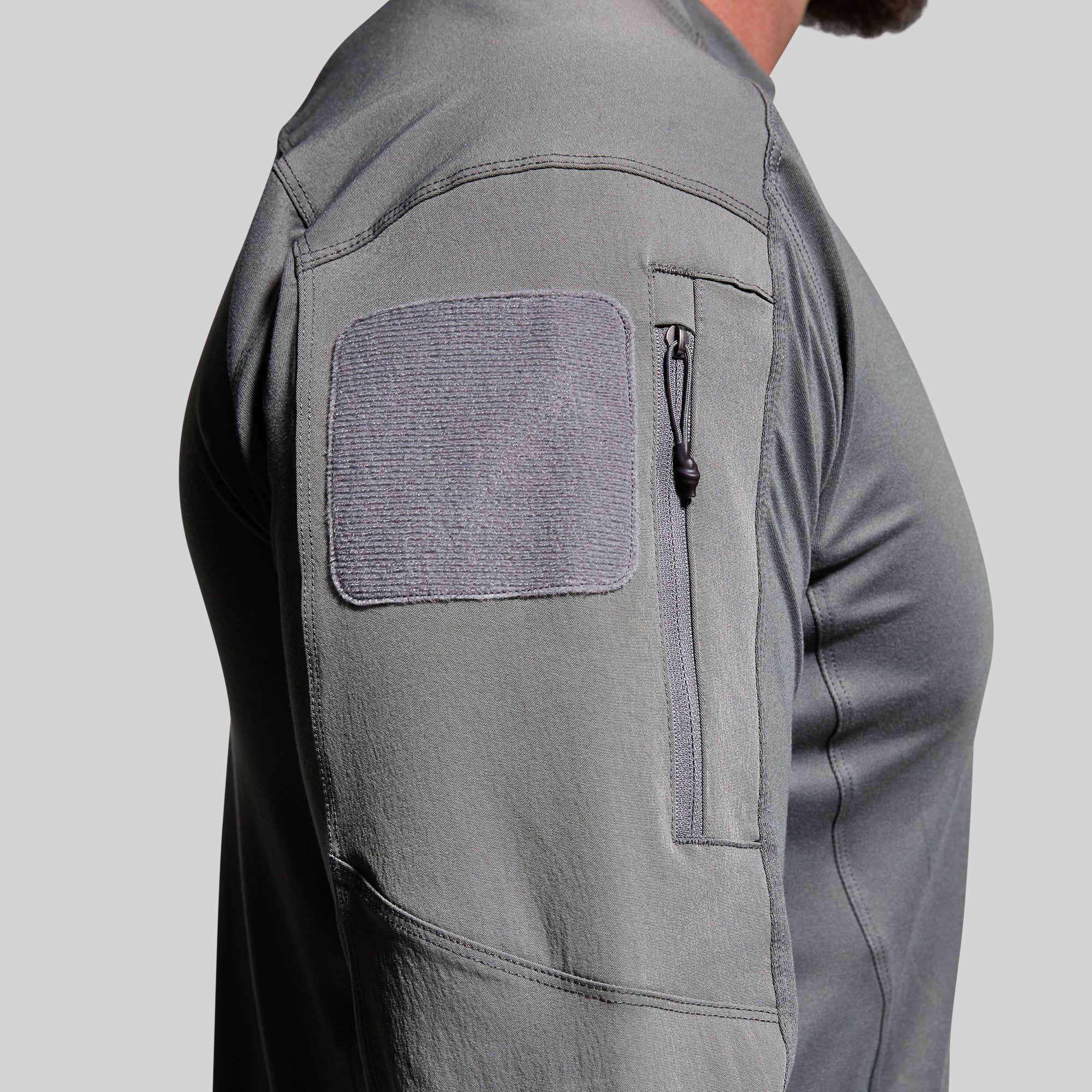 Long Sleeve Op Top (Wolf Grey) - Image 3