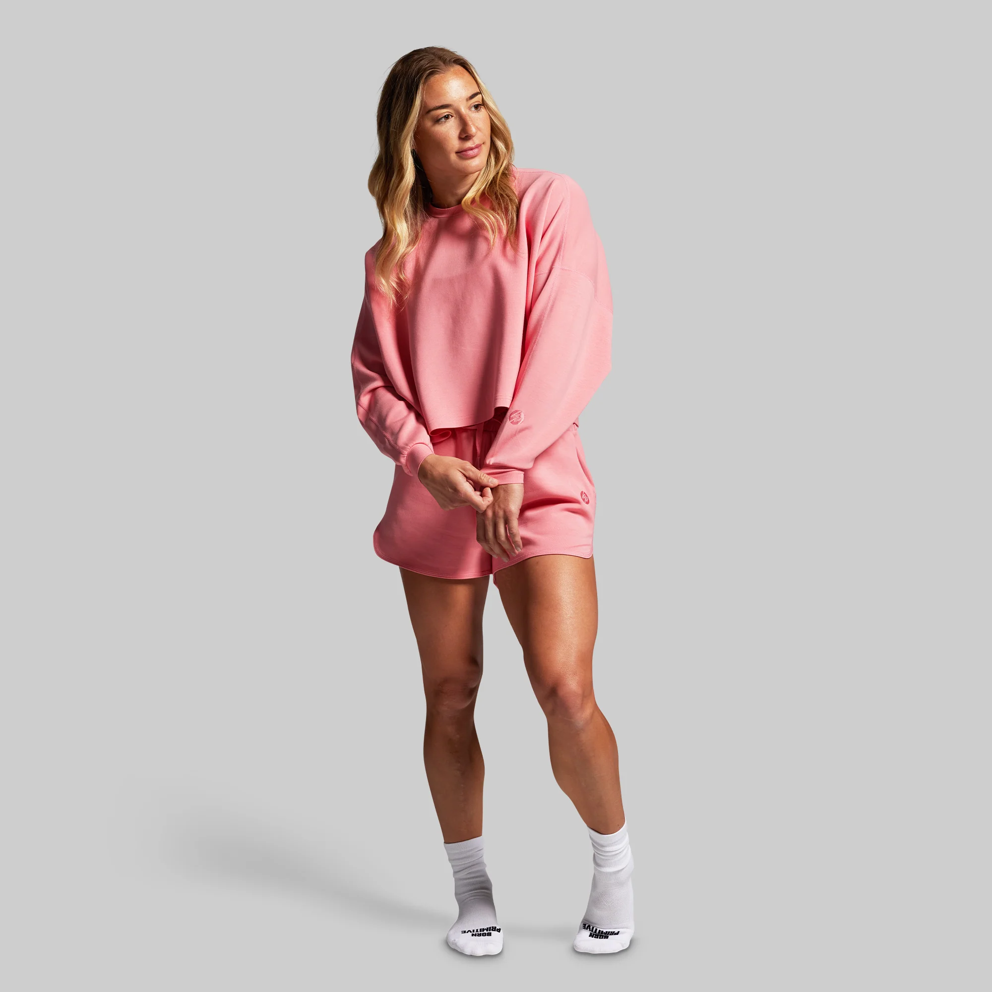 Lounge Lux Cropped Pullover (Faded Rose) - Image 5