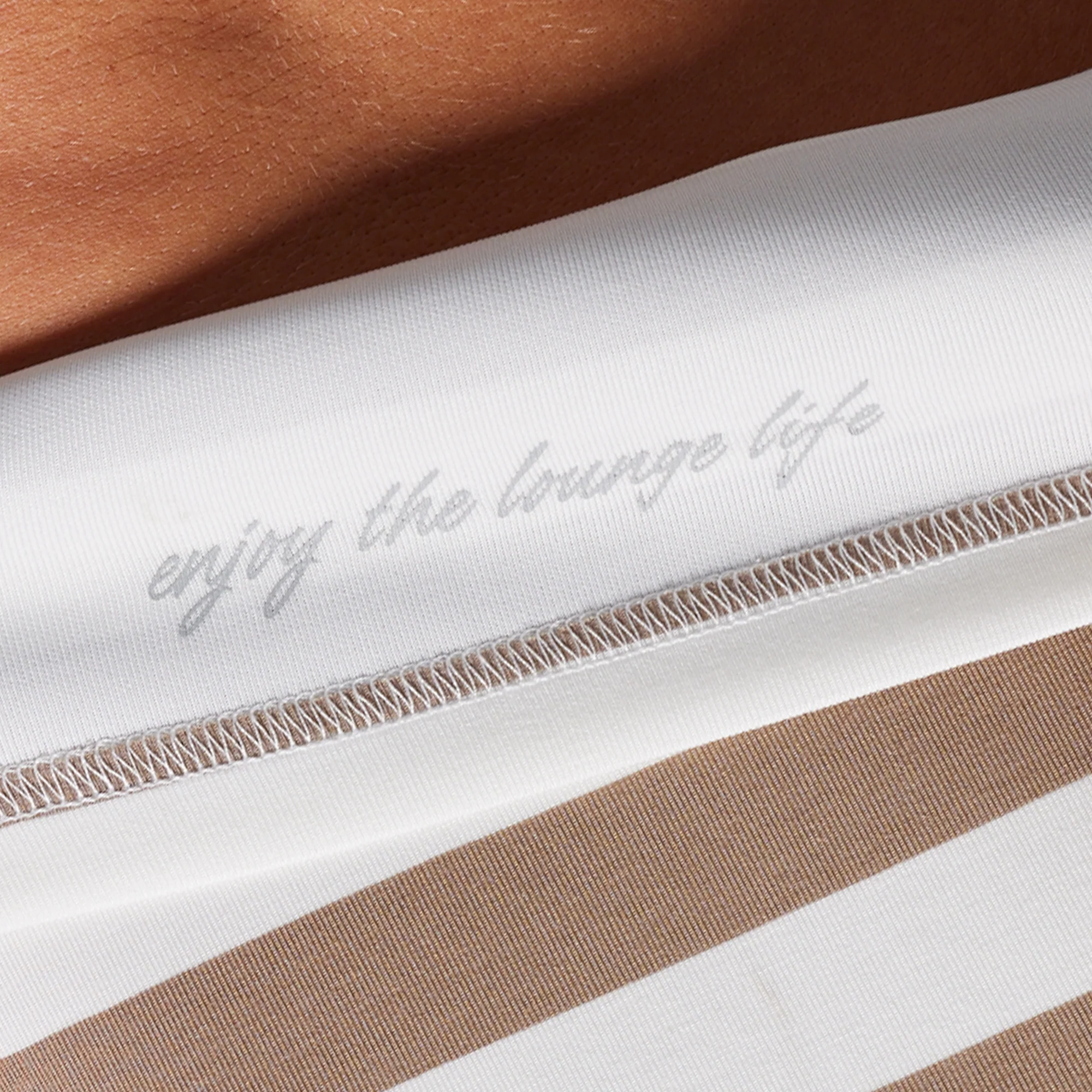 Lounge Lux Cropped Pullover (Java Stripe) - Image 5
