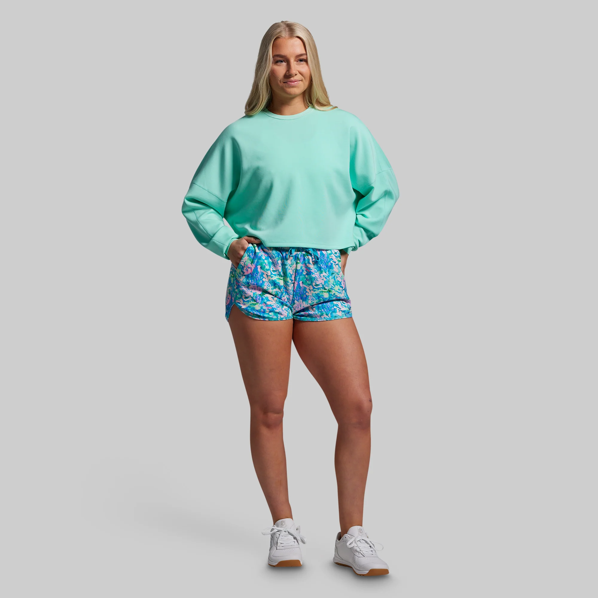 Lounge Lux Cropped Pullover (Jelly Mint) - Image 6