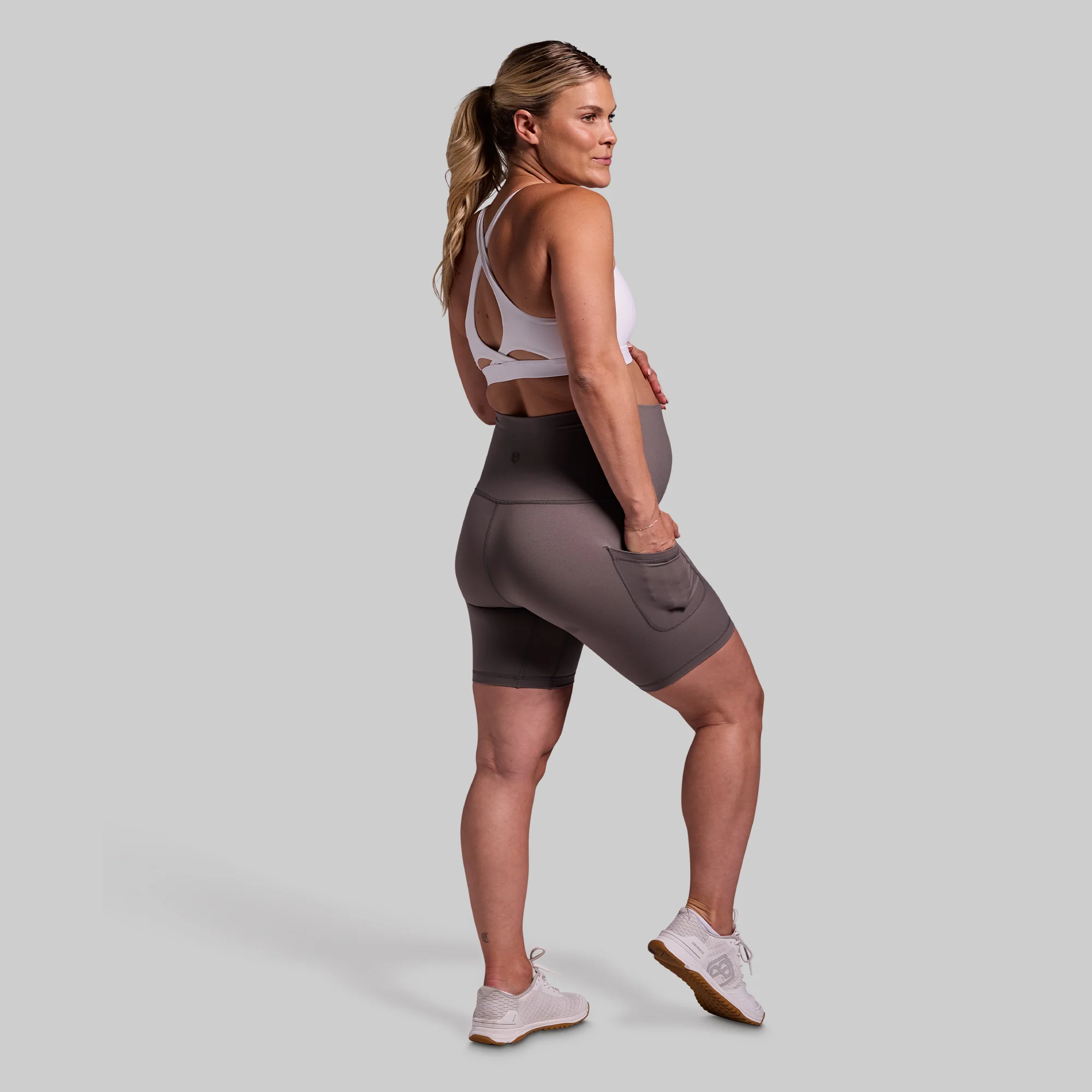 Maternity Biker Short (Grey) - Image 7