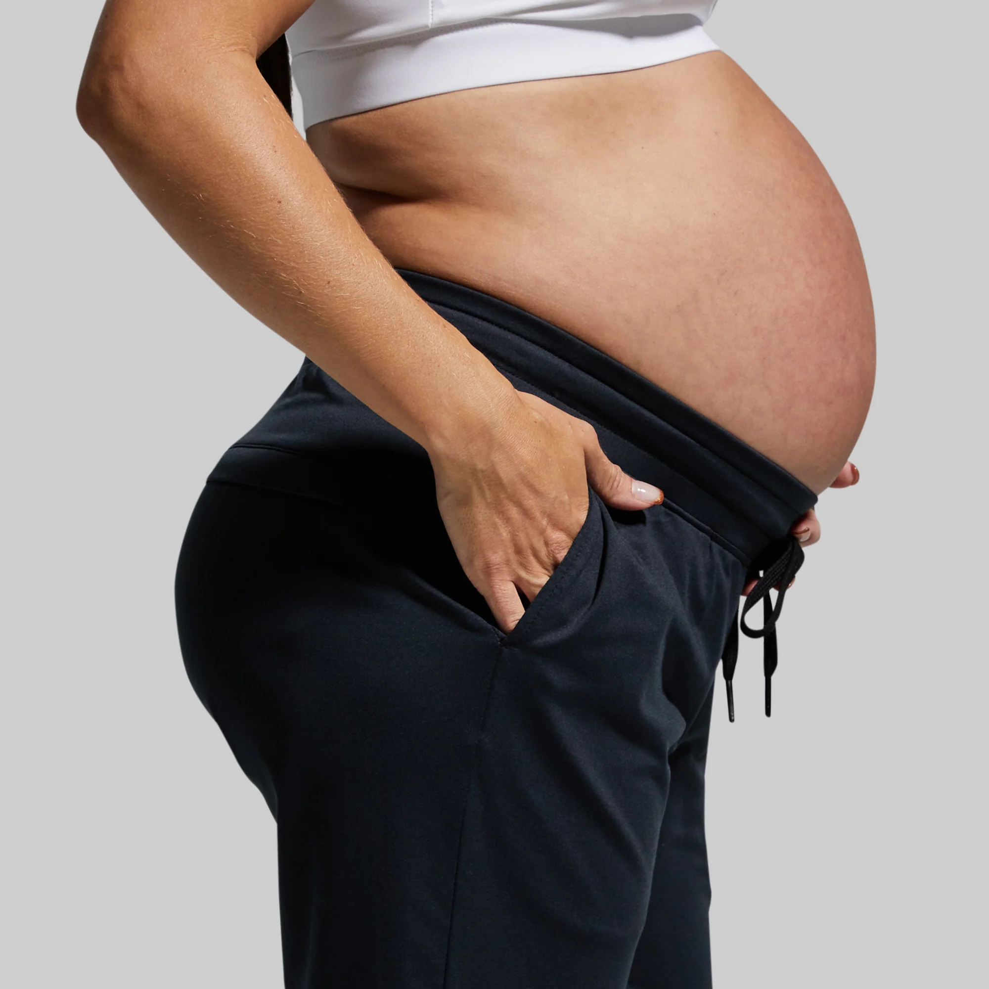 Maternity Rest Day Athleisure Jogger (Black) - Image 3
