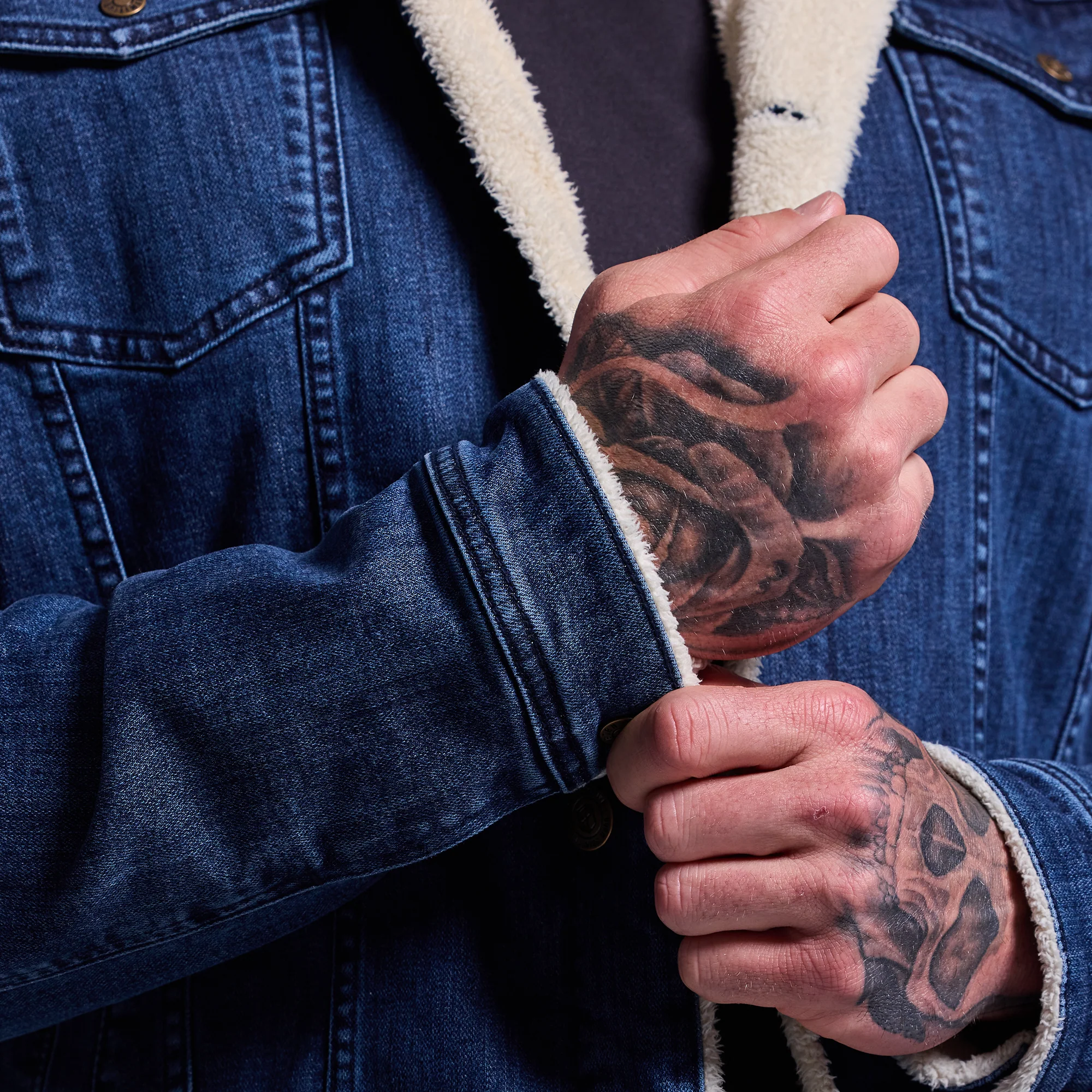Men's FLEX Stretchy Pioneer Jacket 2.0 (Vintage Dark Wash) - Image 5