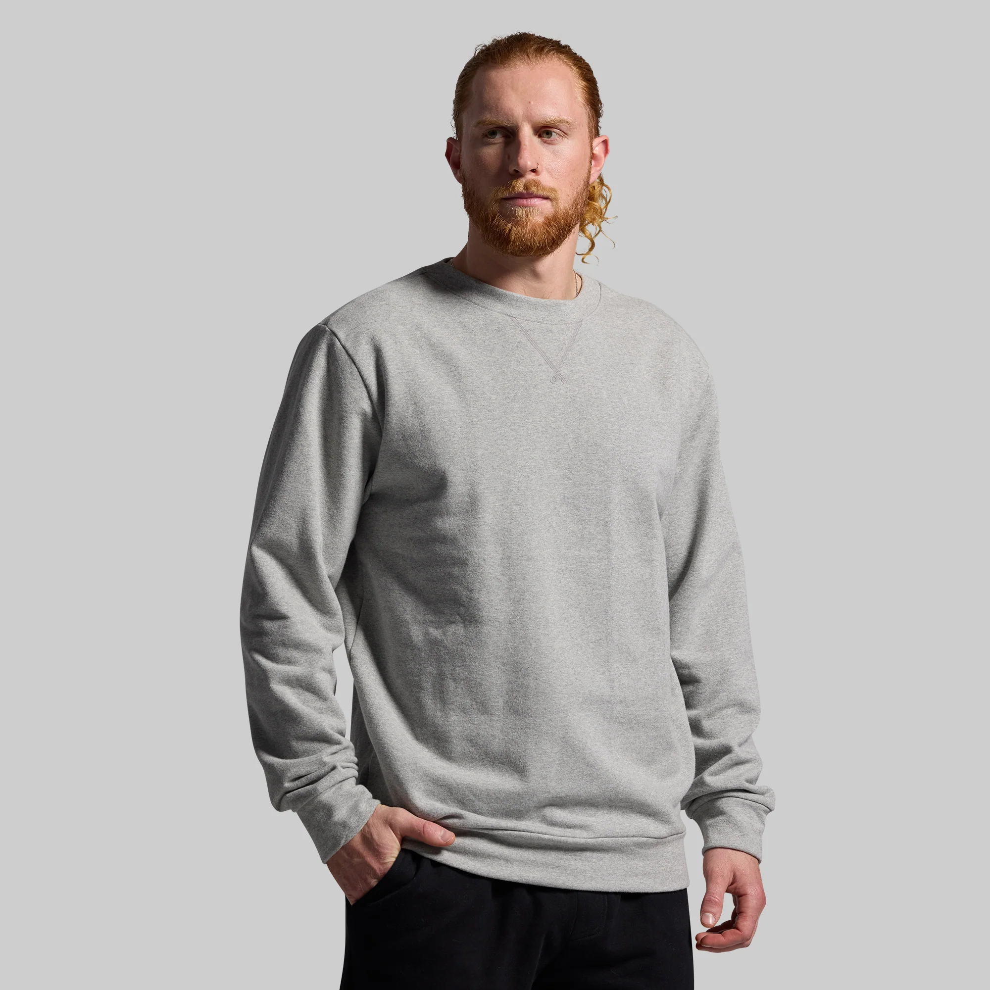 Men's Unmatched Crew Sweatshirt (Heather Grey) - Image 3