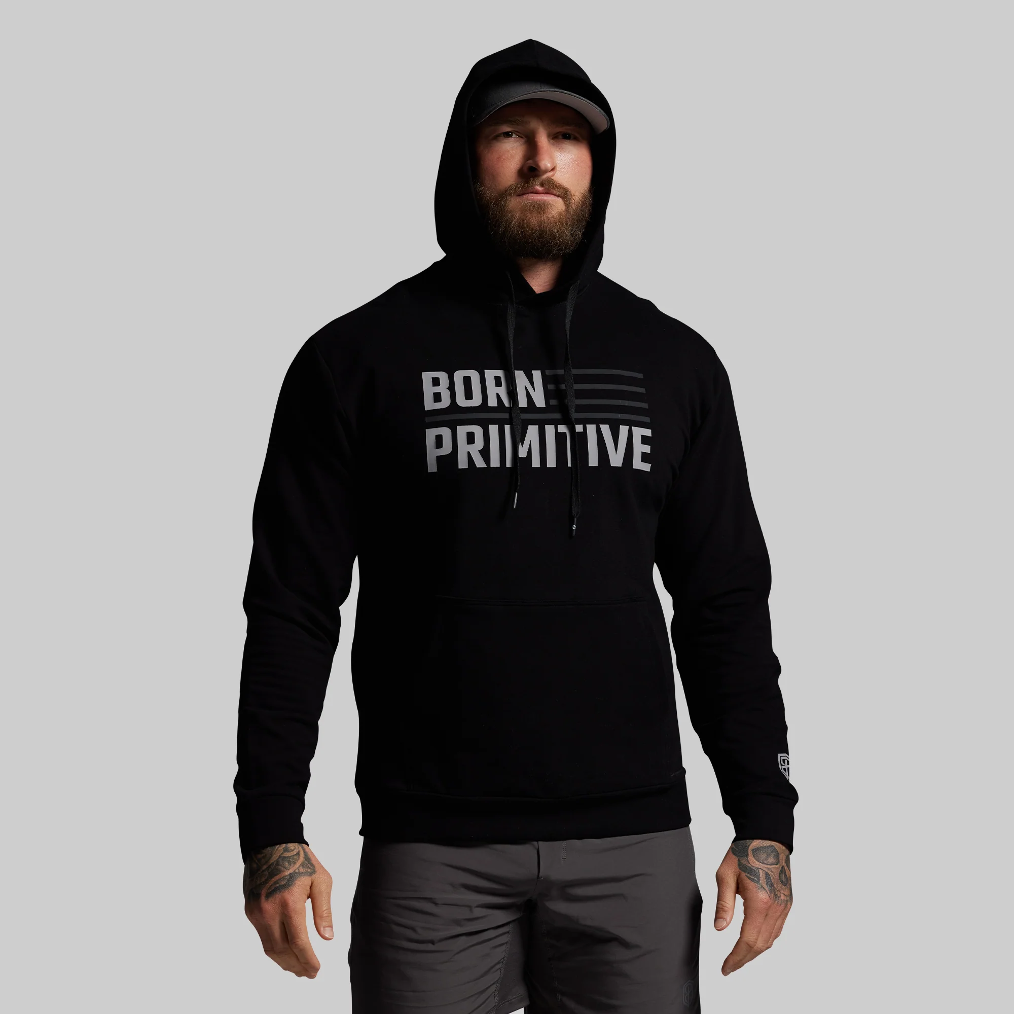 BP Flag Men's Unmatched Hoodie (Black) - Image 5