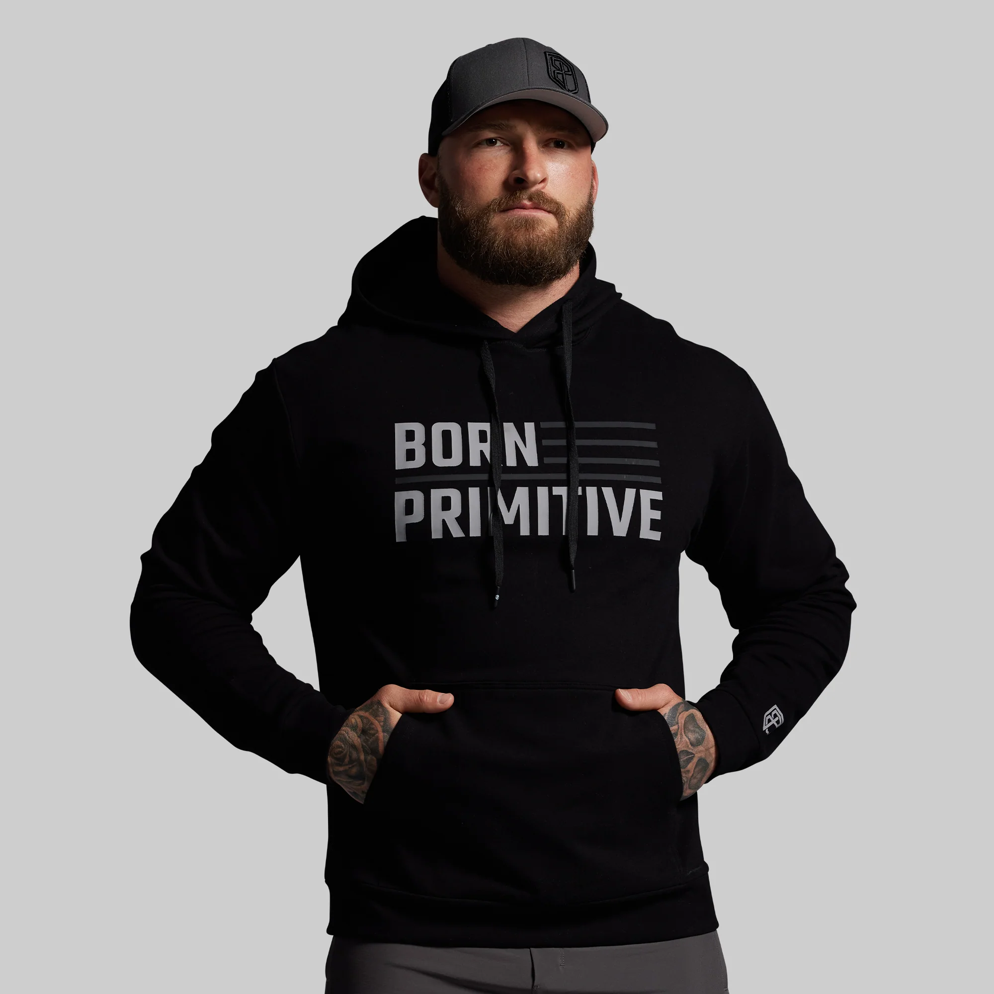 BP Flag Men's Unmatched Hoodie (Black) - Image 7