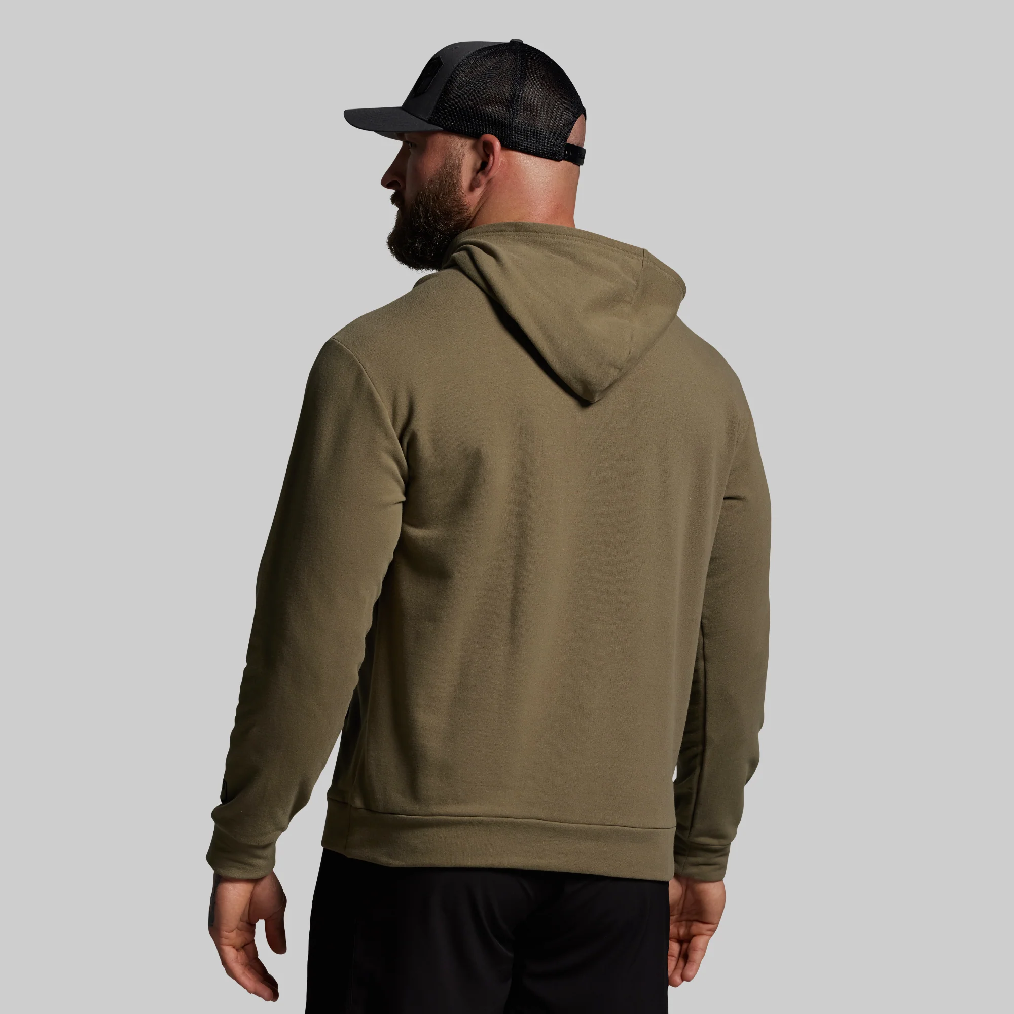 BP Flag Men's Unmatched Hoodie (OD Green) - Image 2
