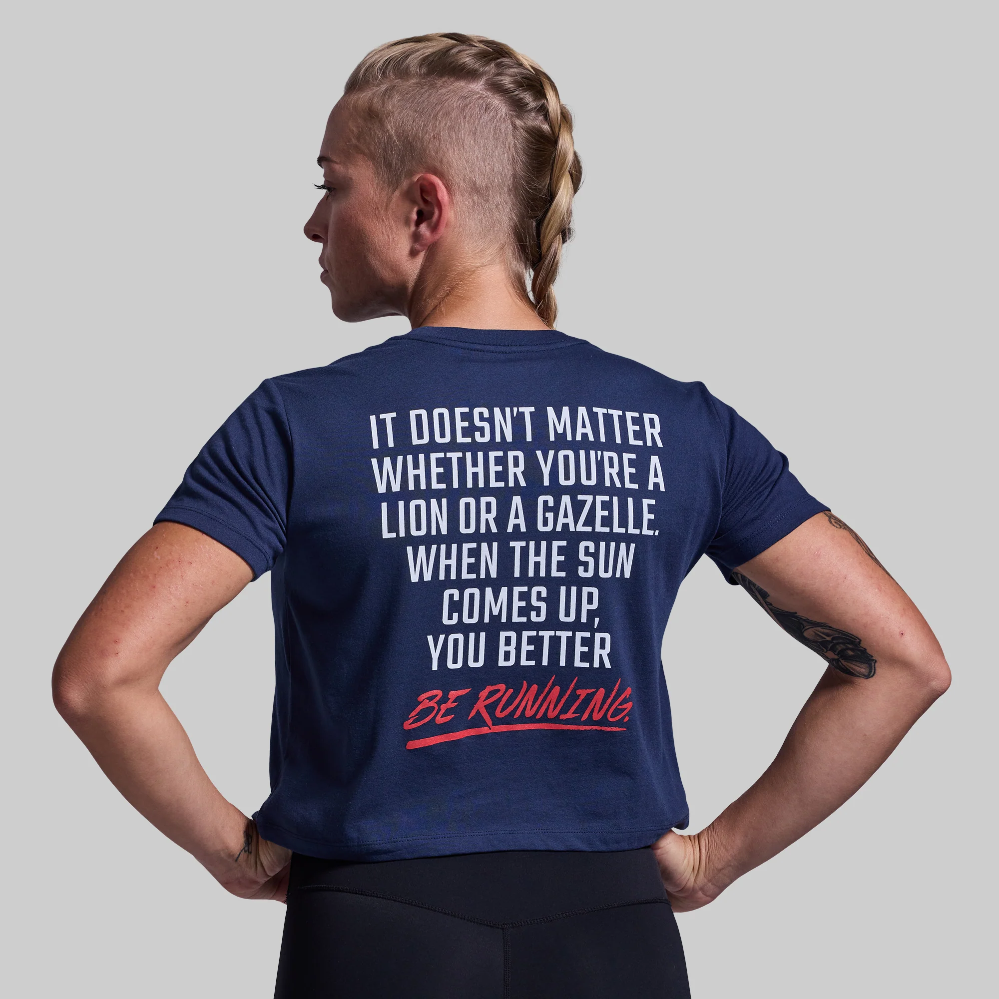 Modern Savage Crop Tee (Navy) - Image 2