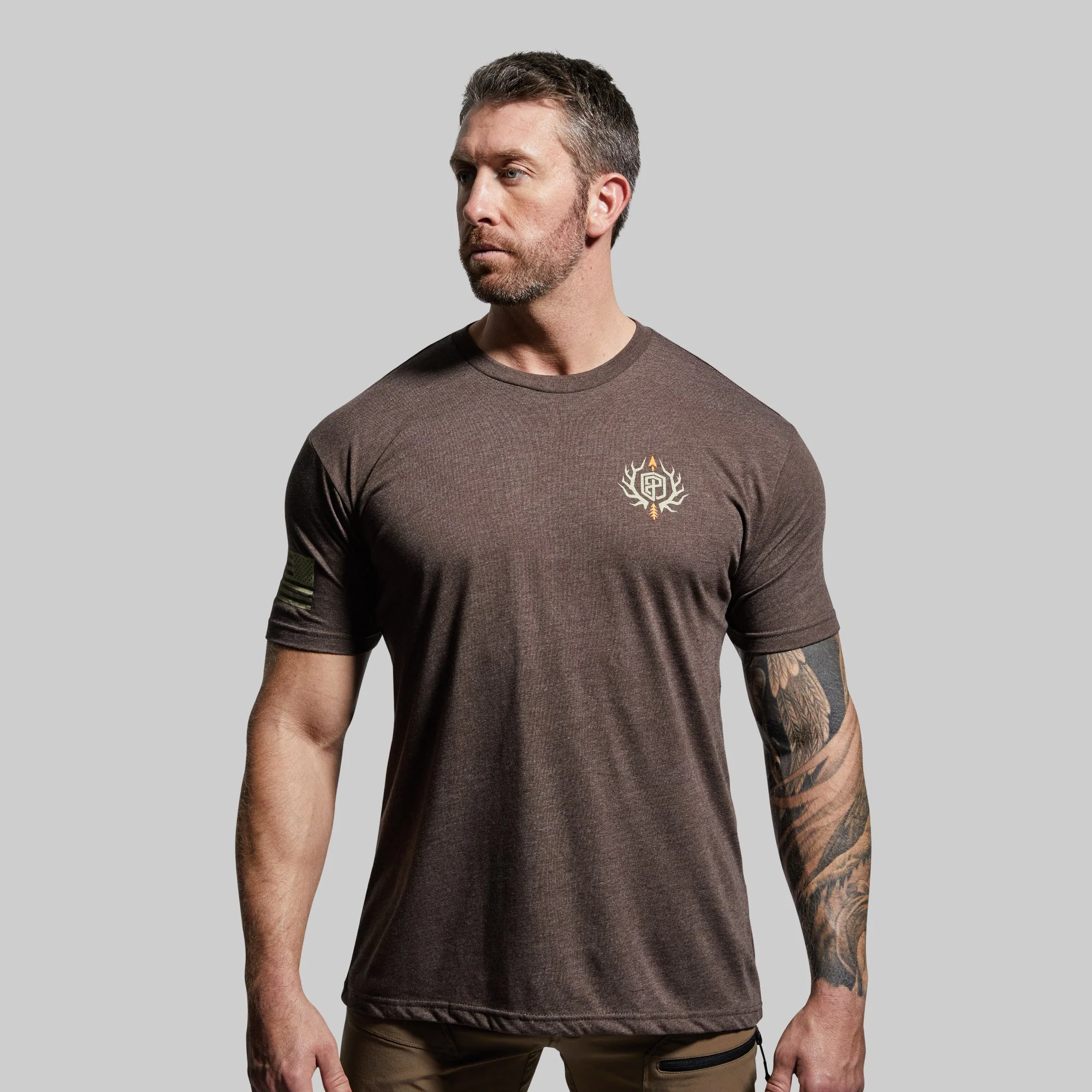 Outdoor Emblem Tee (Chestnut) - Image 2