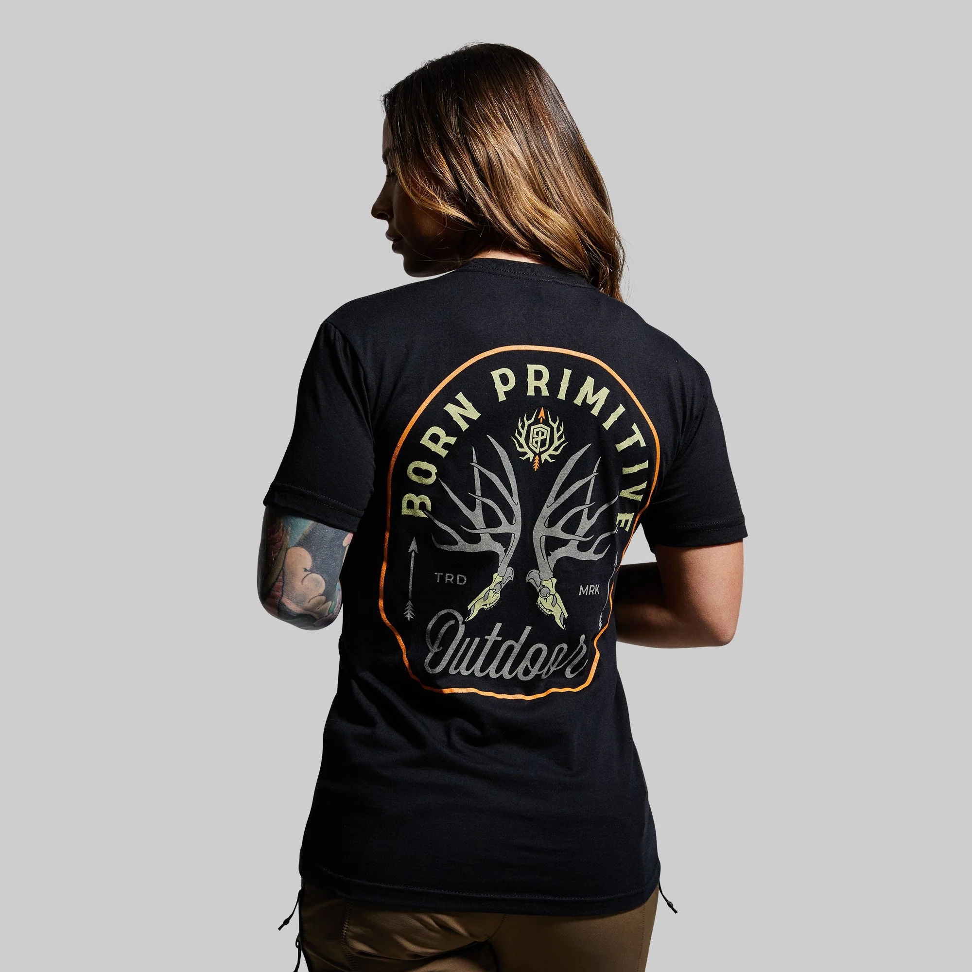 Outdoor Mule Deer Badge Tee (Black) - Image 3