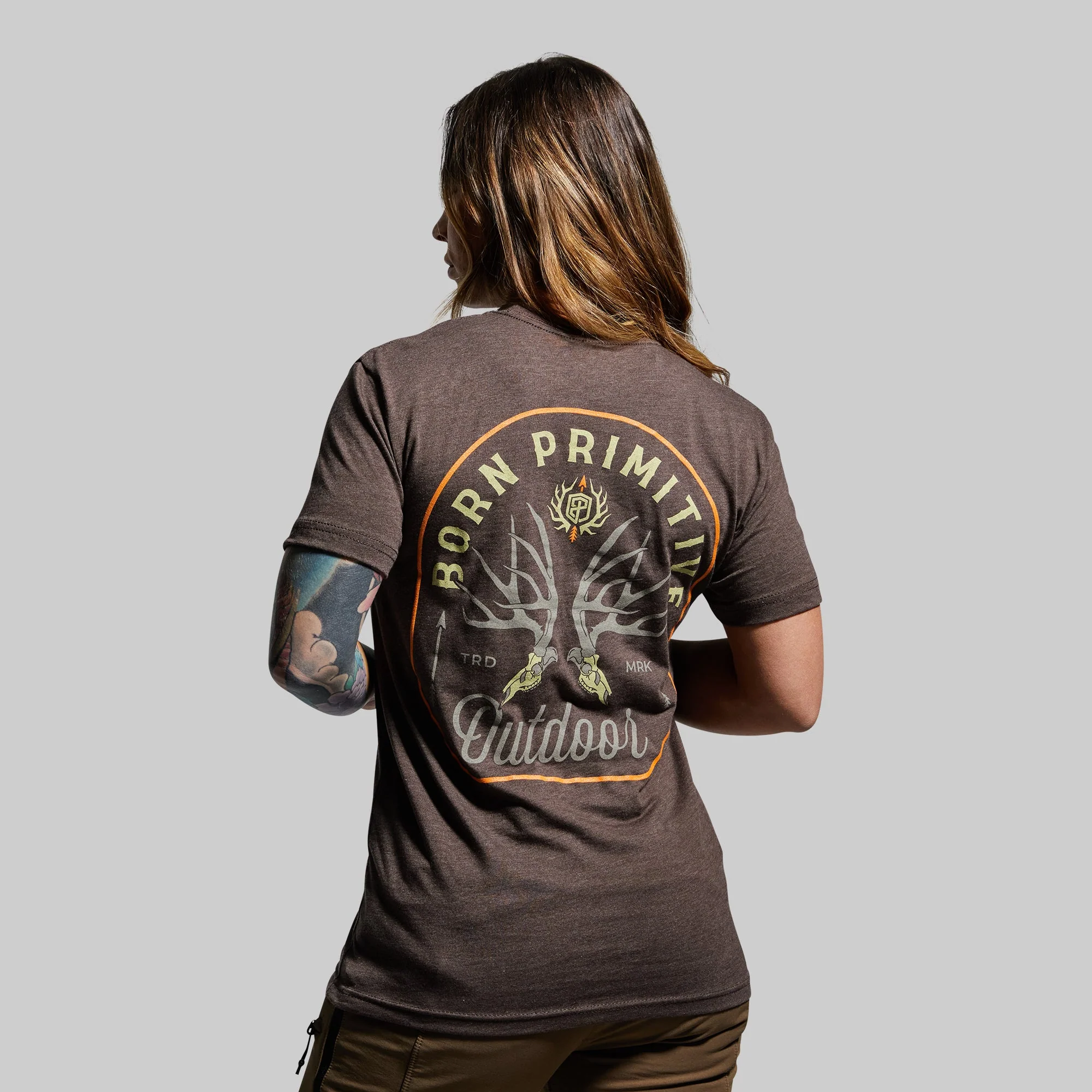 Outdoor Mule Deer Badge Tee (Chestnut) - Image 3